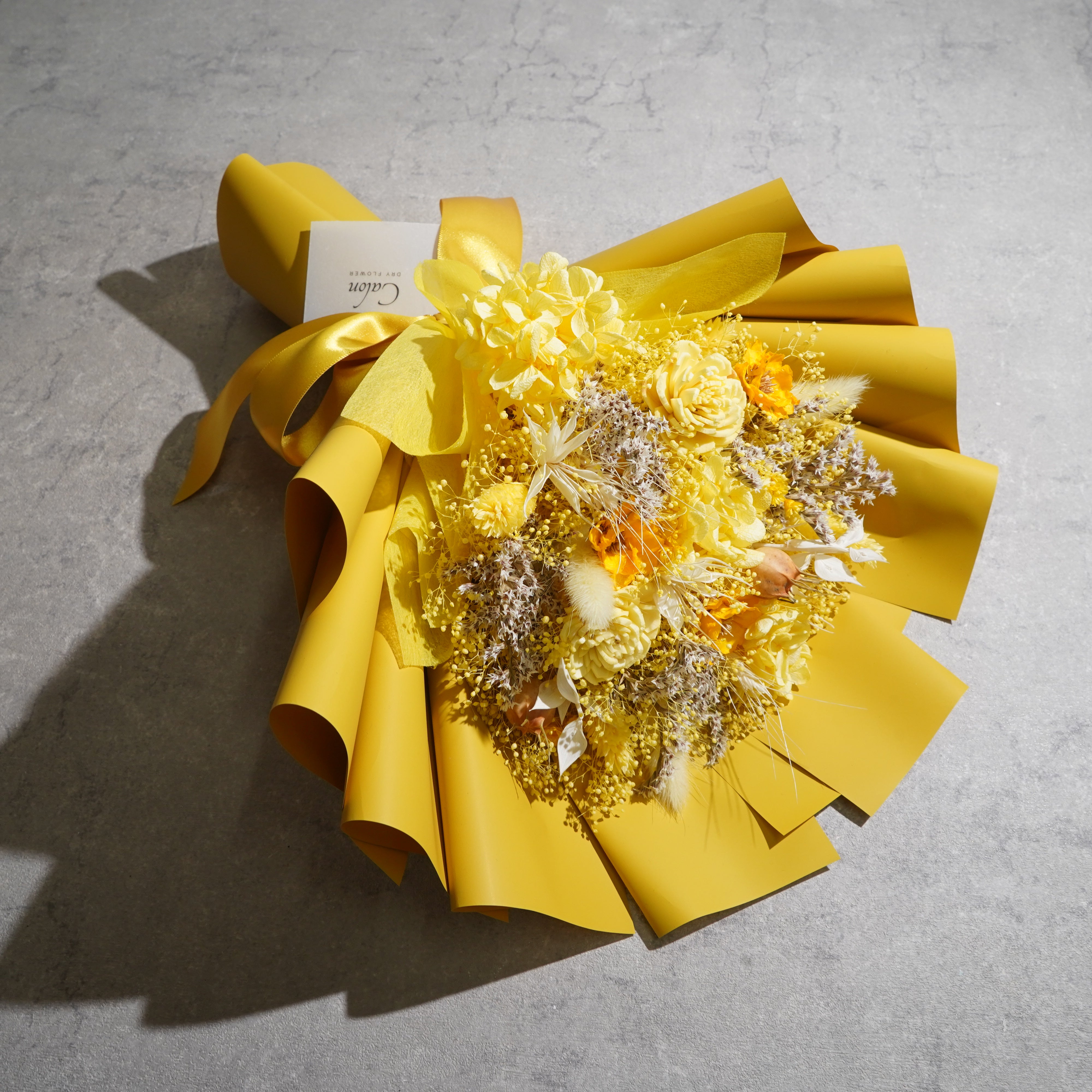 ドライフラワーの花束 Mサイズ イエロー M-823≪限定1点≫