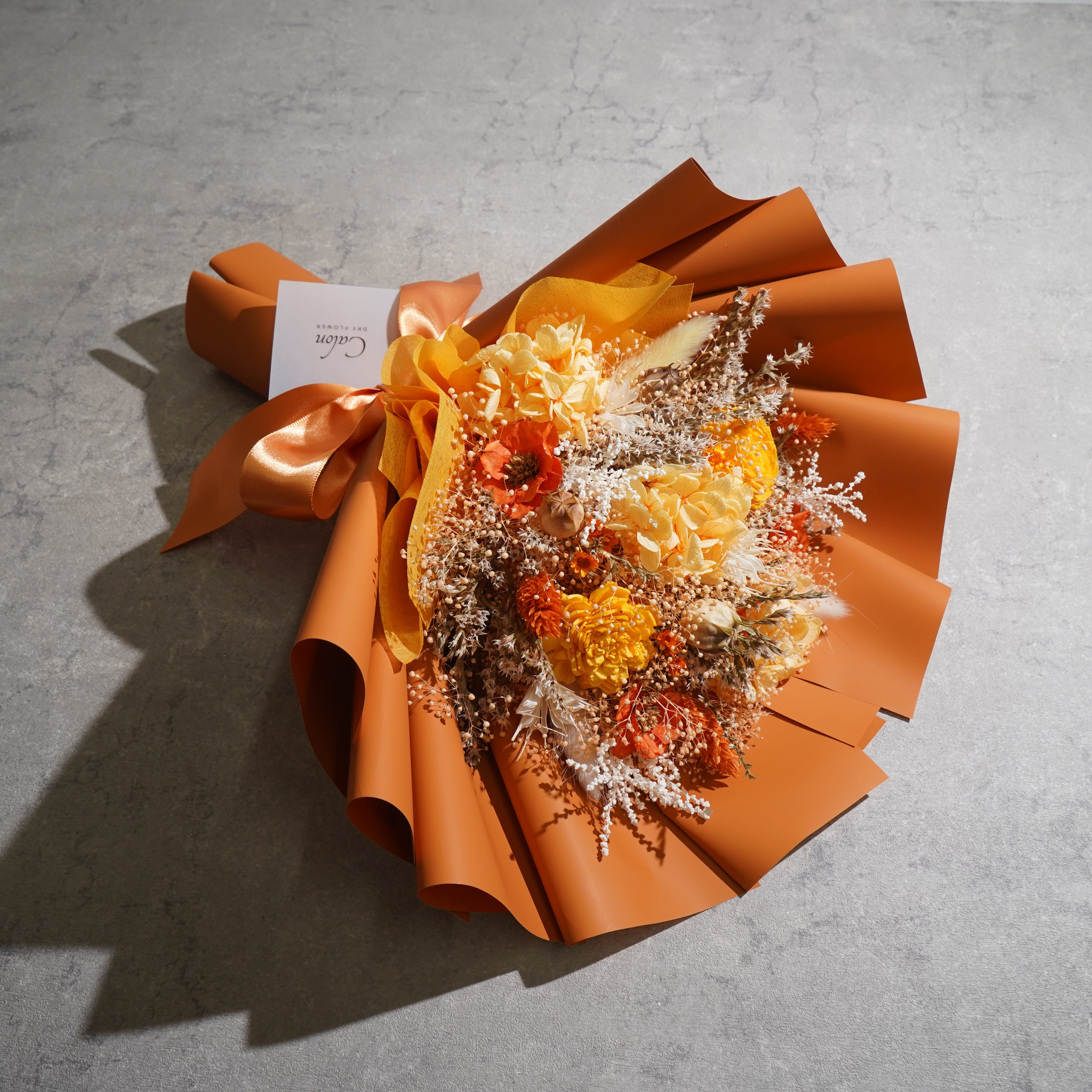 ドライフラワーの花束 Mサイズ オレンジ M-824≪限定1点≫