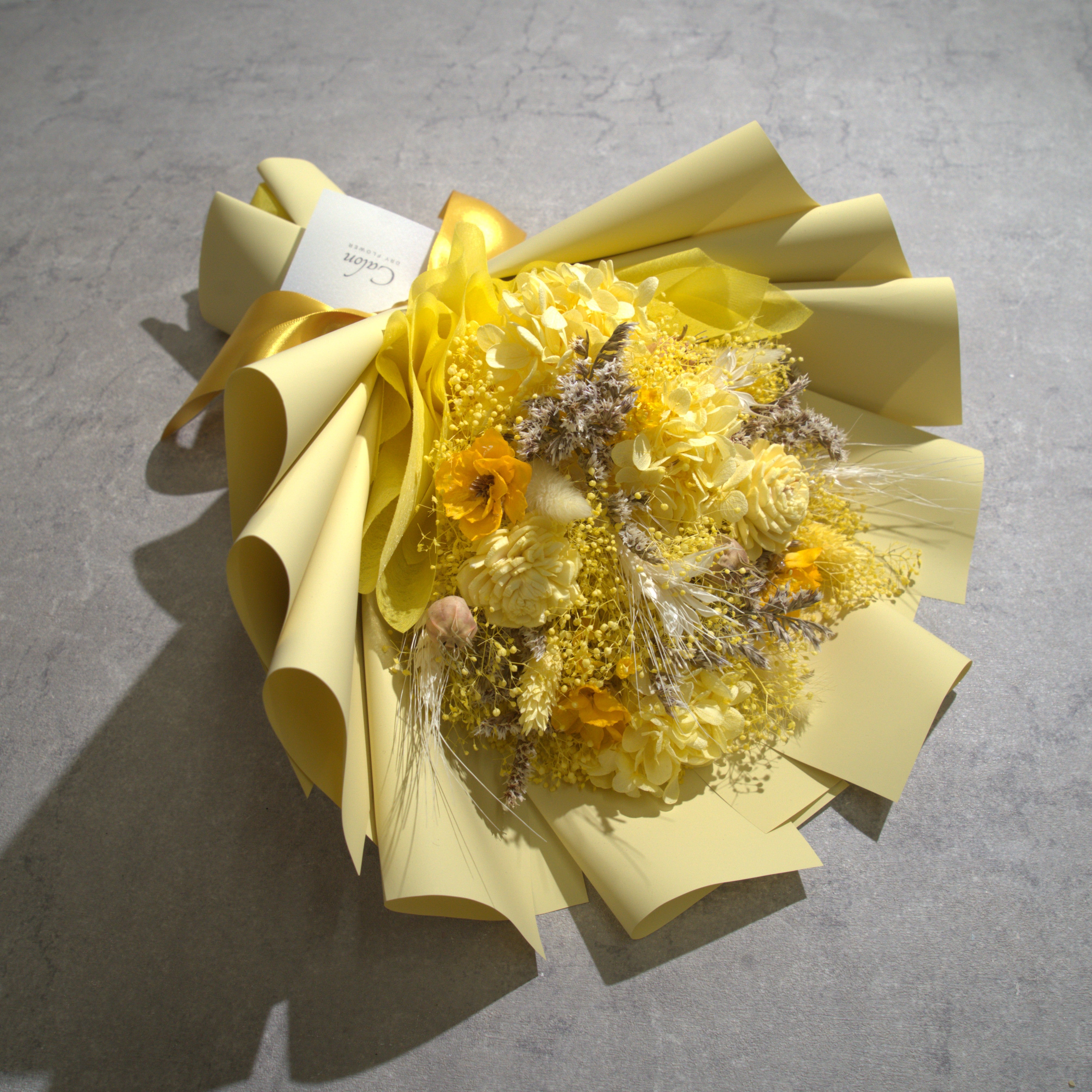 ドライフラワーの花束 Mサイズ イエロー M-846≪限定1点≫