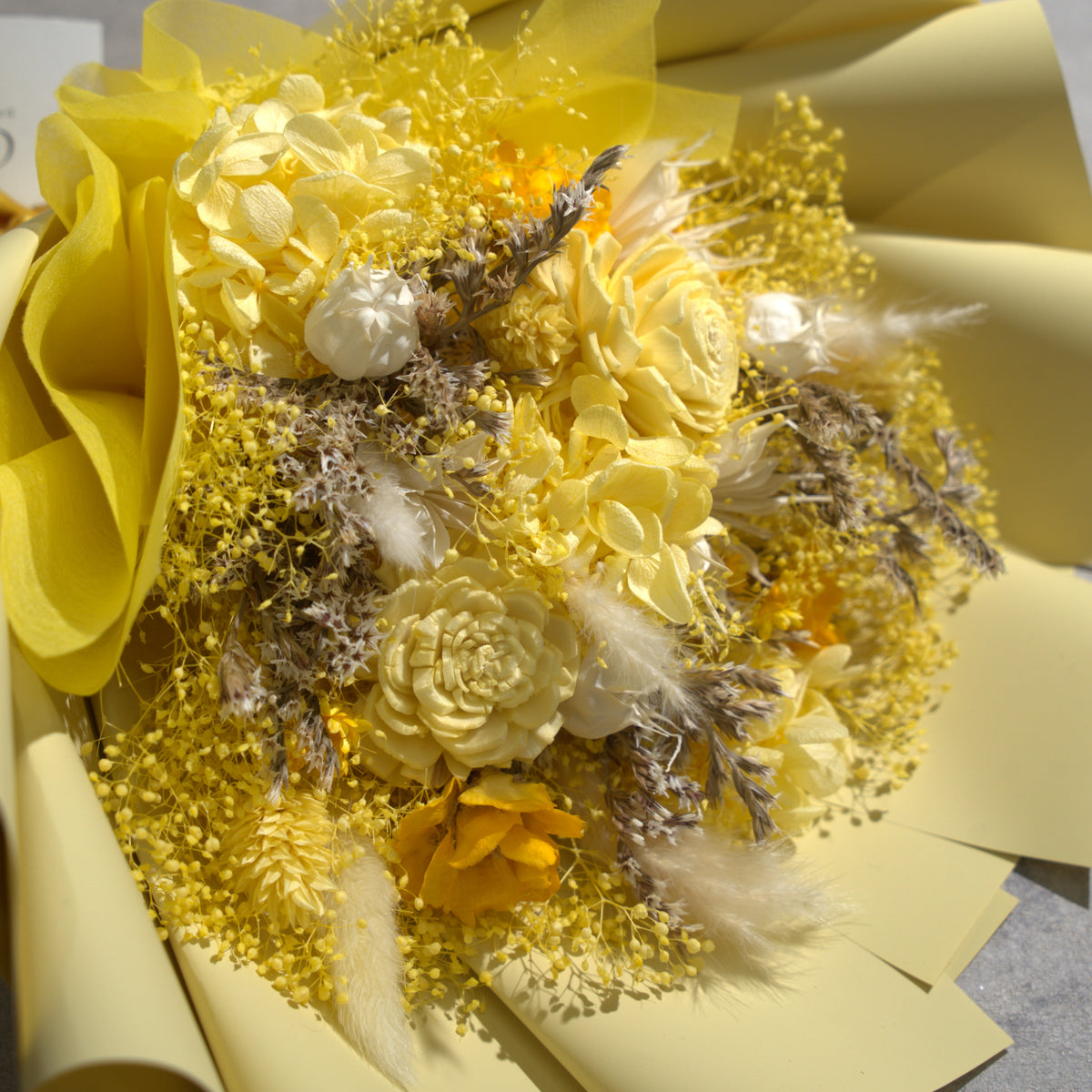 ドライフラワーの花束 Mサイズ イエロー M-868≪限定1点≫