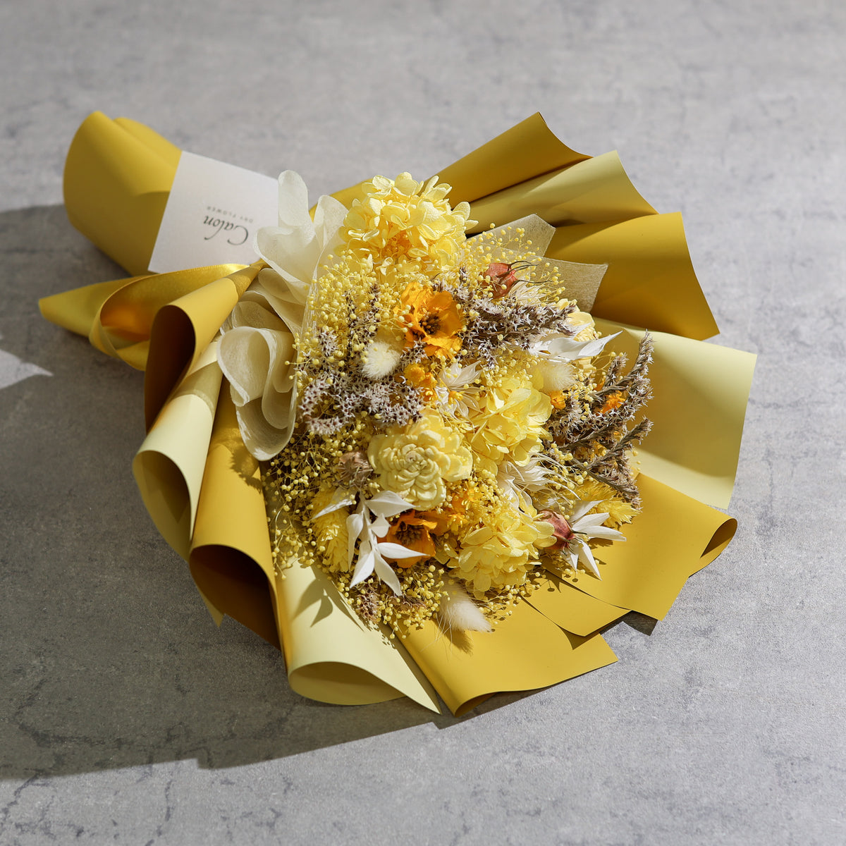 ドライフラワーの花束 Mサイズ イエロー M-872≪限定1点≫