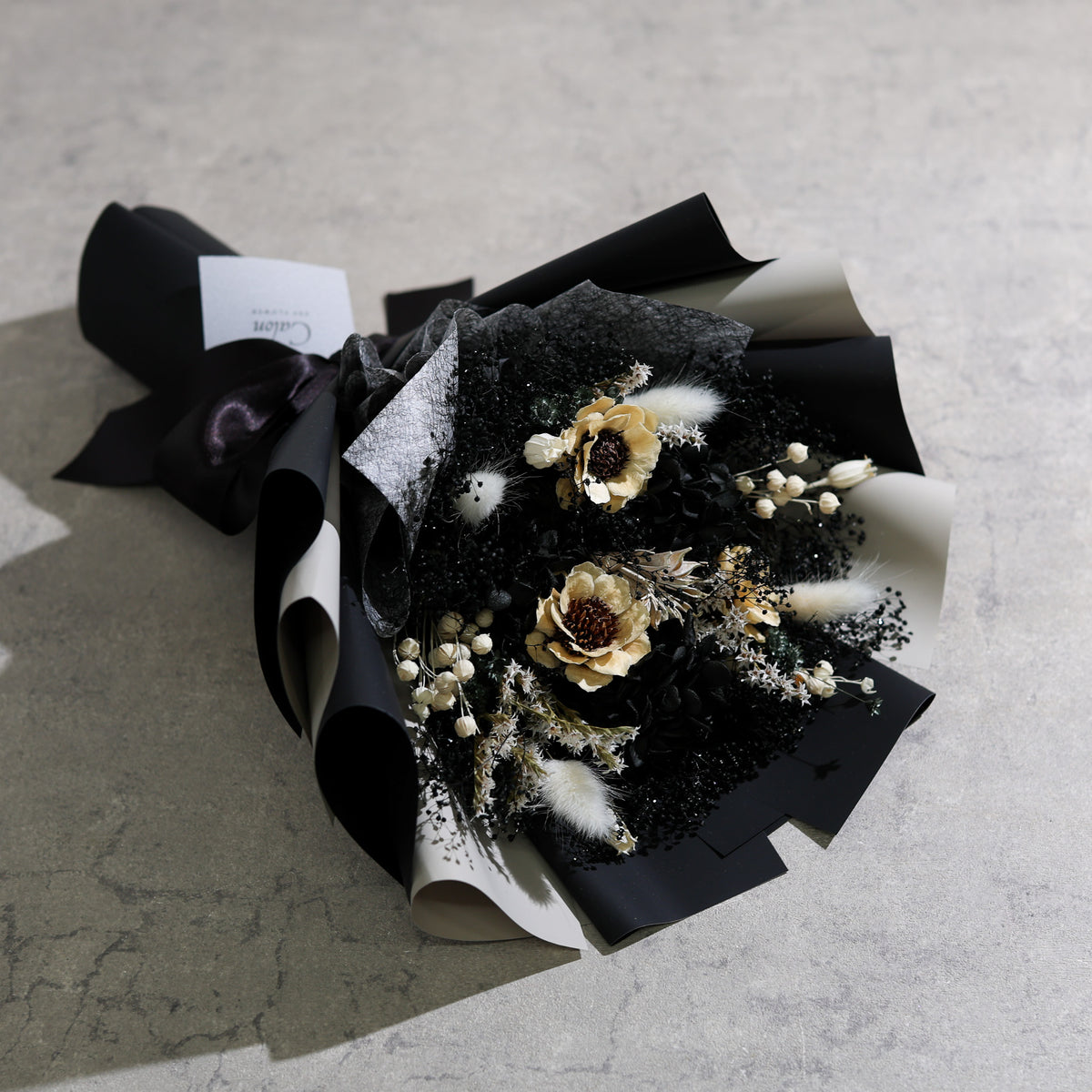 ドライフラワーの花束 Mサイズ ブラック M-881≪限定1点≫