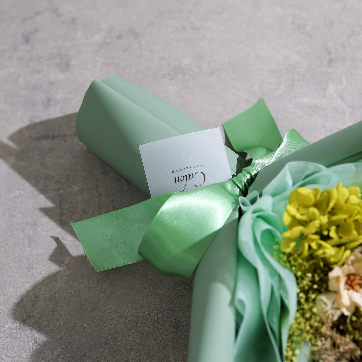 ドライフラワーの花束 Mサイズ ライトグリーン M-884≪限定1点≫