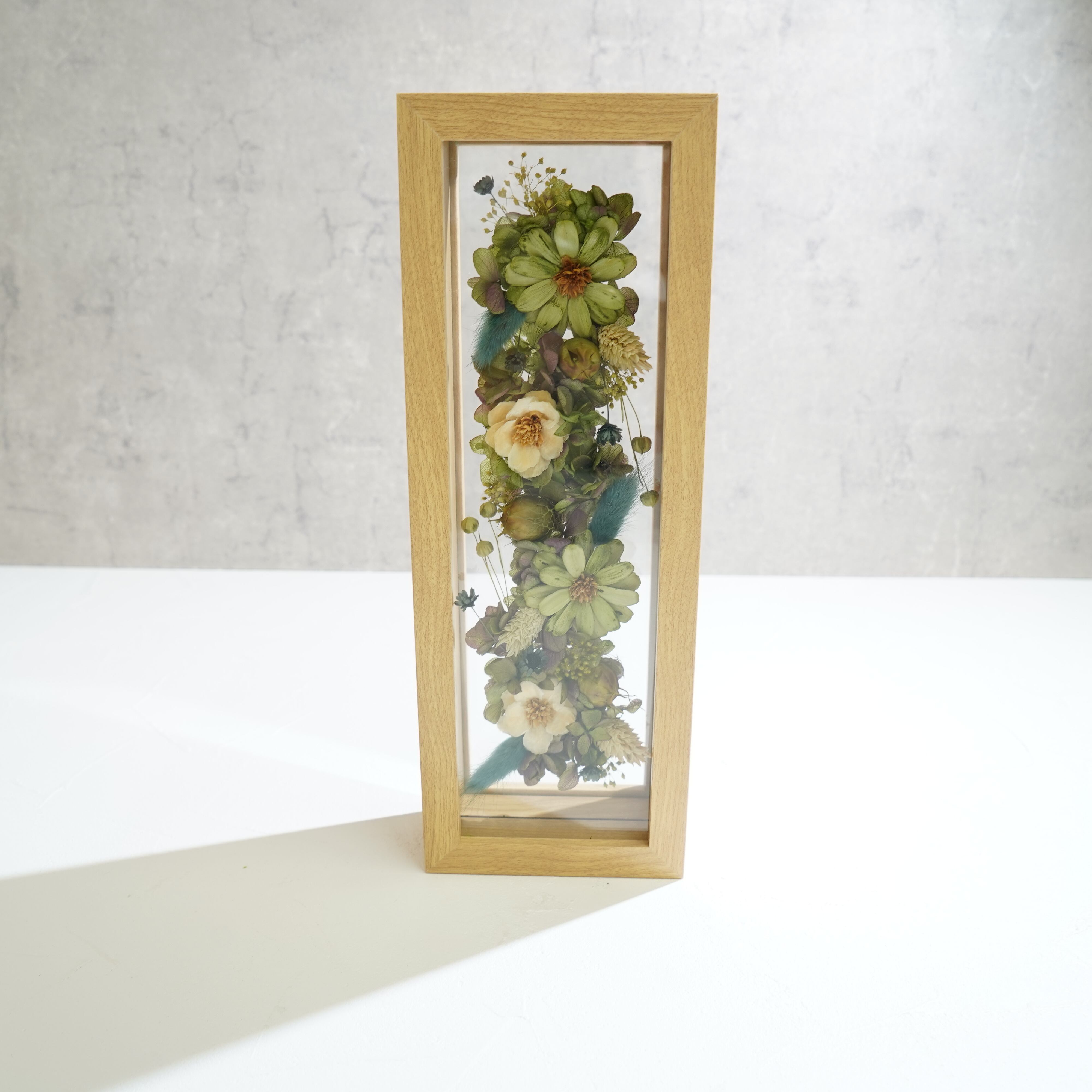 【グリーン】フレームフラワー 長方形 花畑タイプ FR-20≪限定1点≫