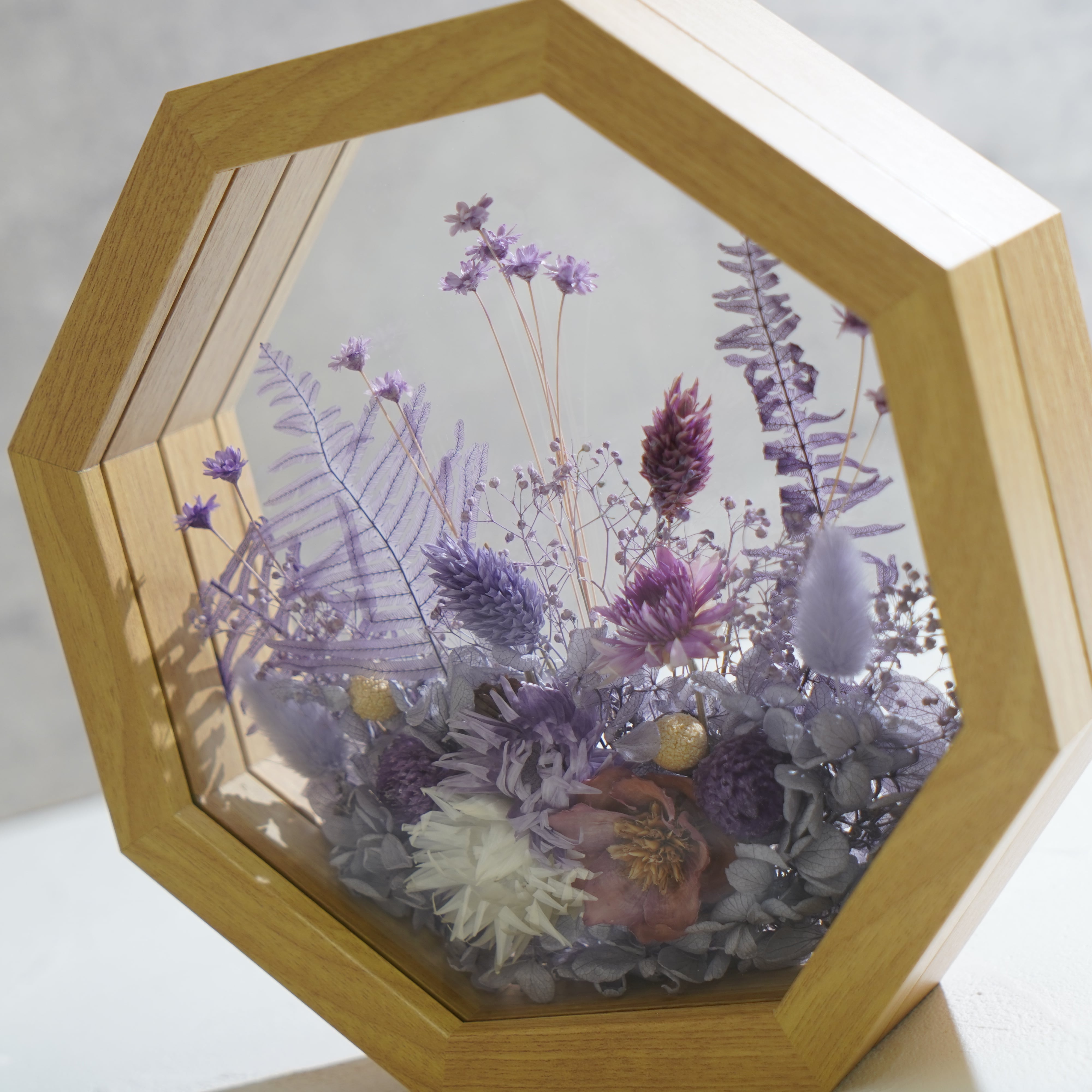 【パープル】フレームフラワー 八角形 ガーデンタイプ FO-63≪限定1点≫