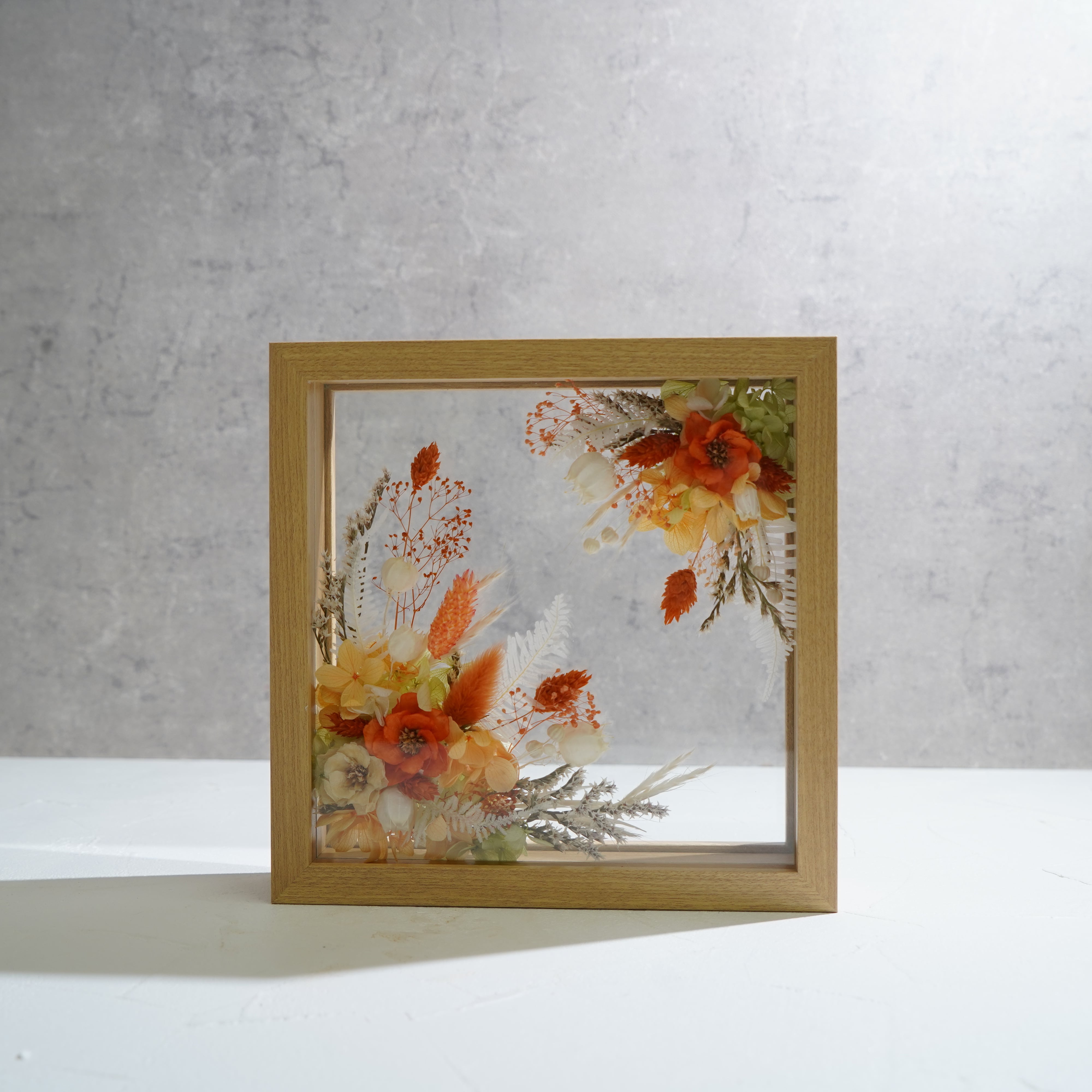 【オレンジ】フレームフラワー Lサイズ アートタイプ FL-62≪限定1点≫