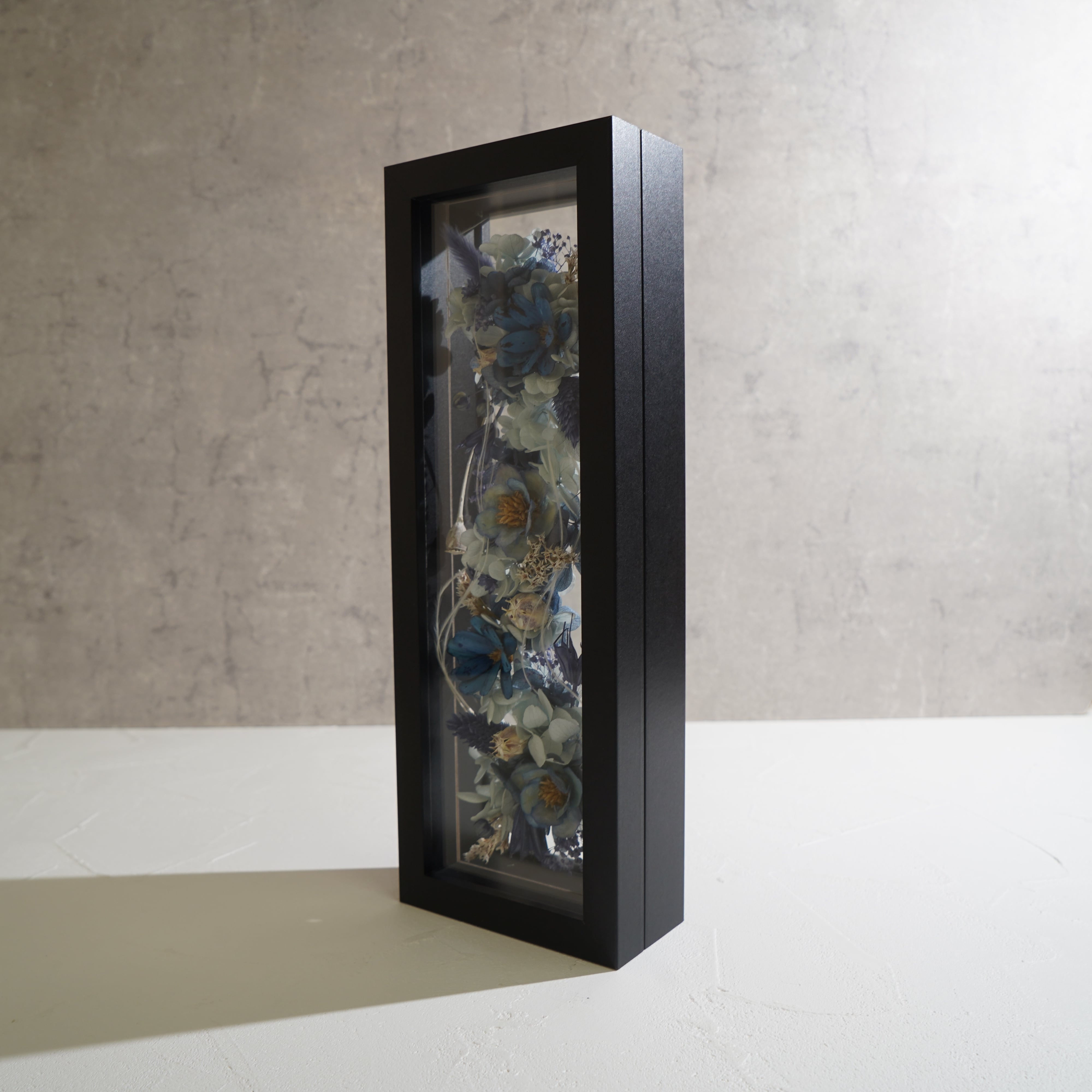 【ブルー】フレームフラワー 長方形 花畑タイプ FR-24≪限定1点≫