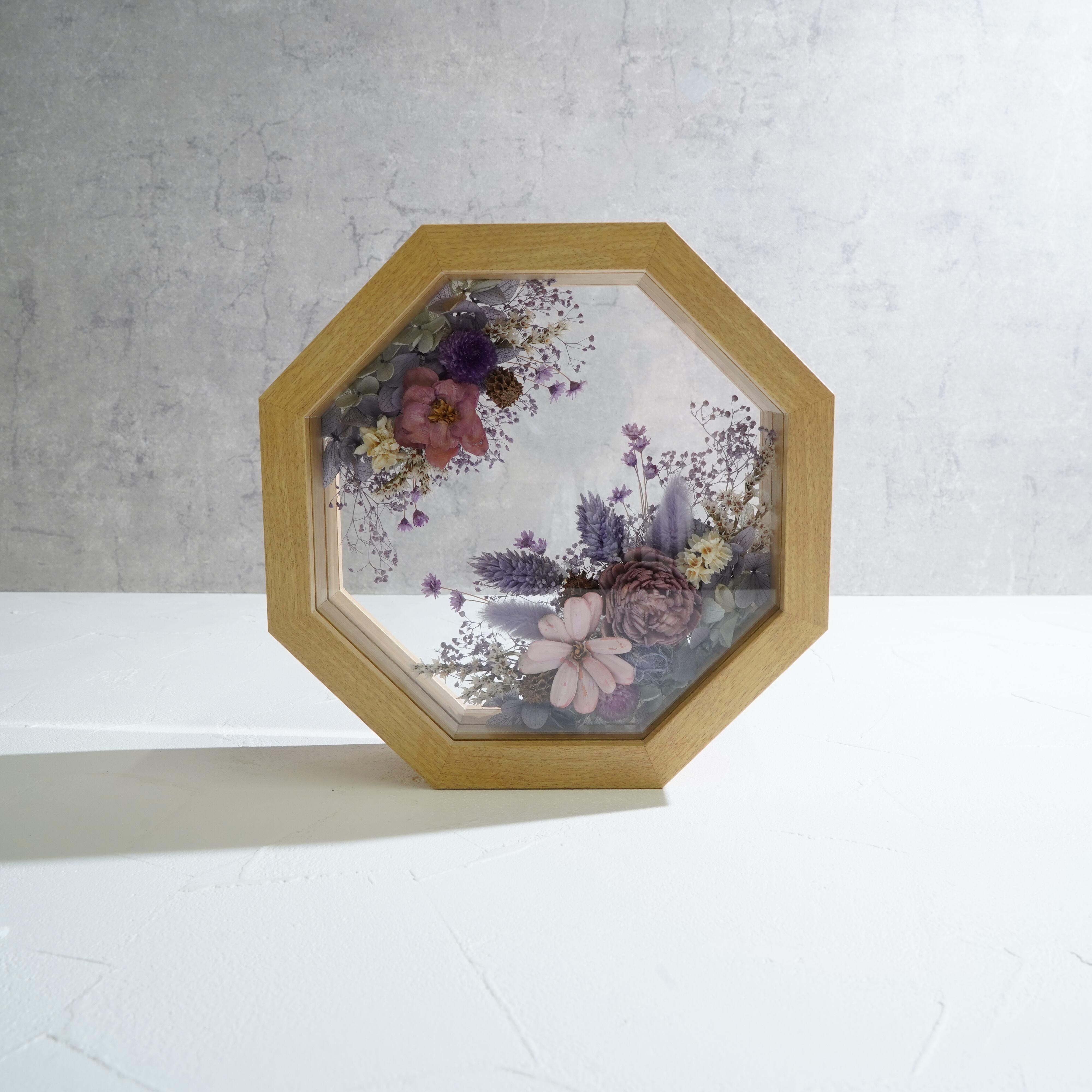 【パープル】フレームフラワー 八角形 アートタイプ FO-51≪限定1点≫