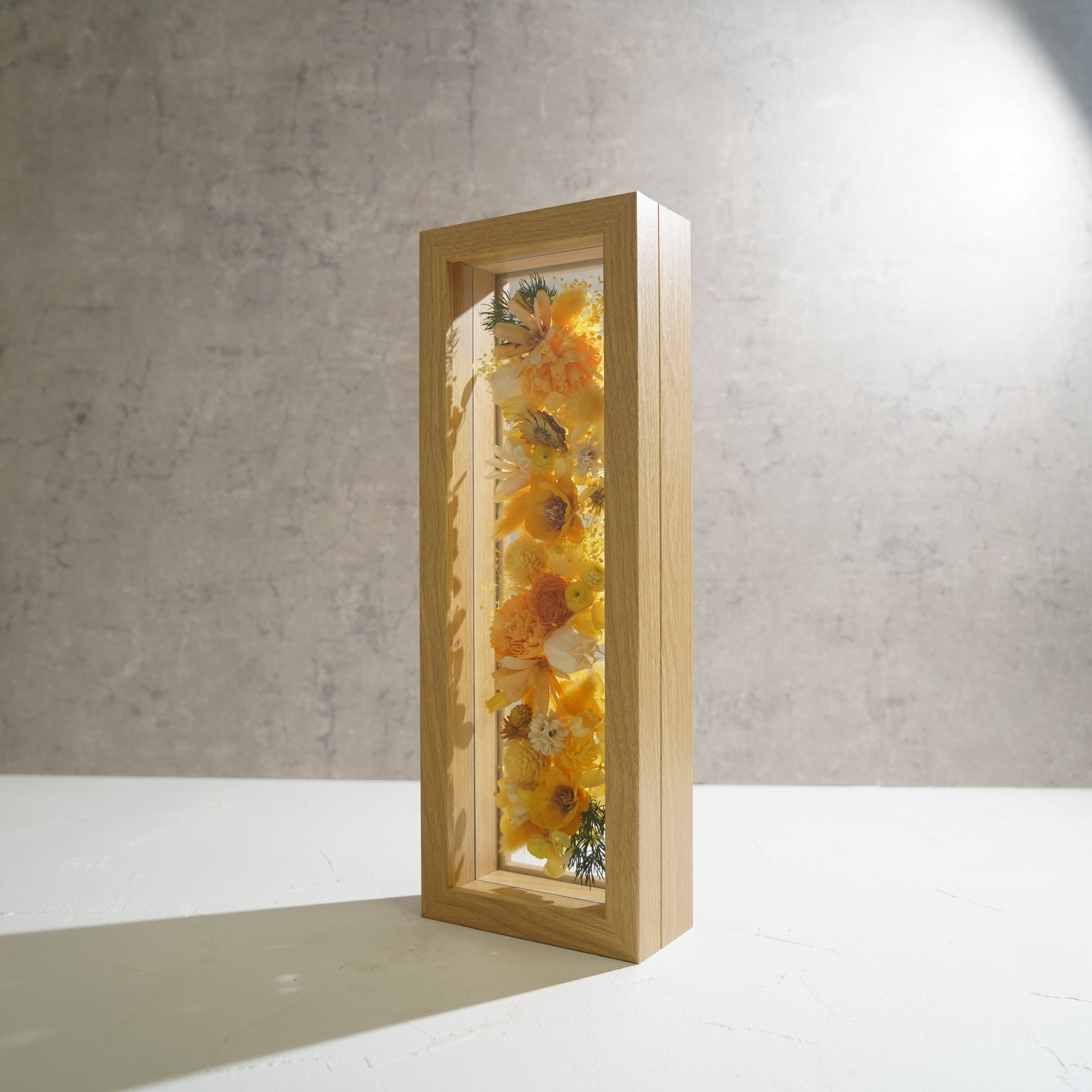 【イエロー】フレームフラワー 長方形 花畑タイプ FR-39≪限定1点≫