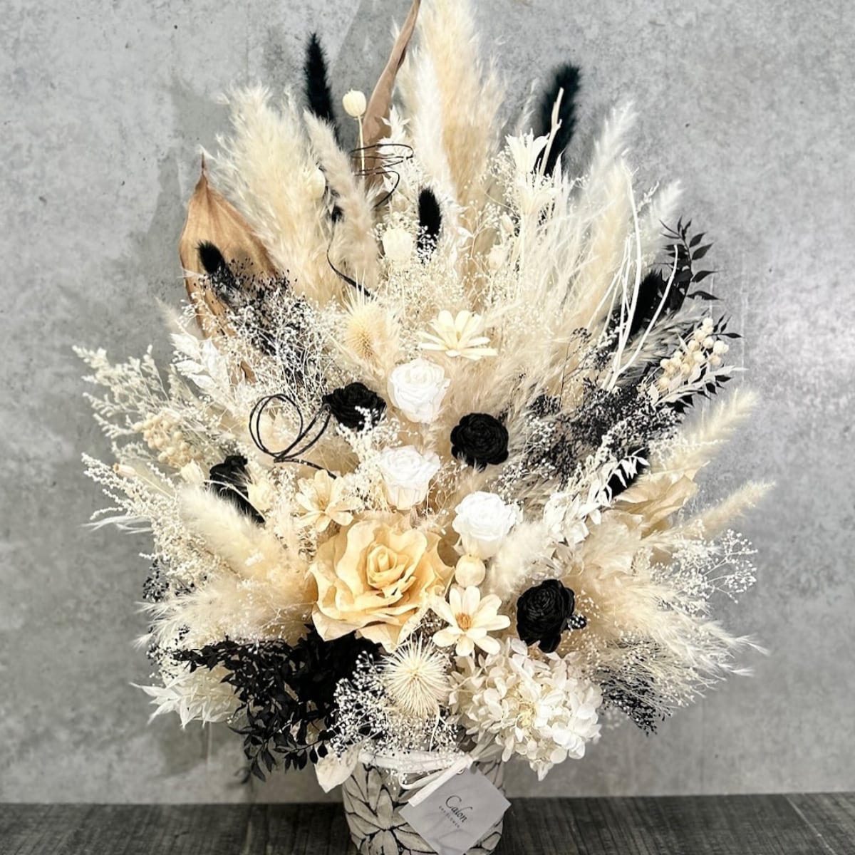 【オーダーメイド 】置き型ドライフラワーアレンジ(祝花) Lサイズ