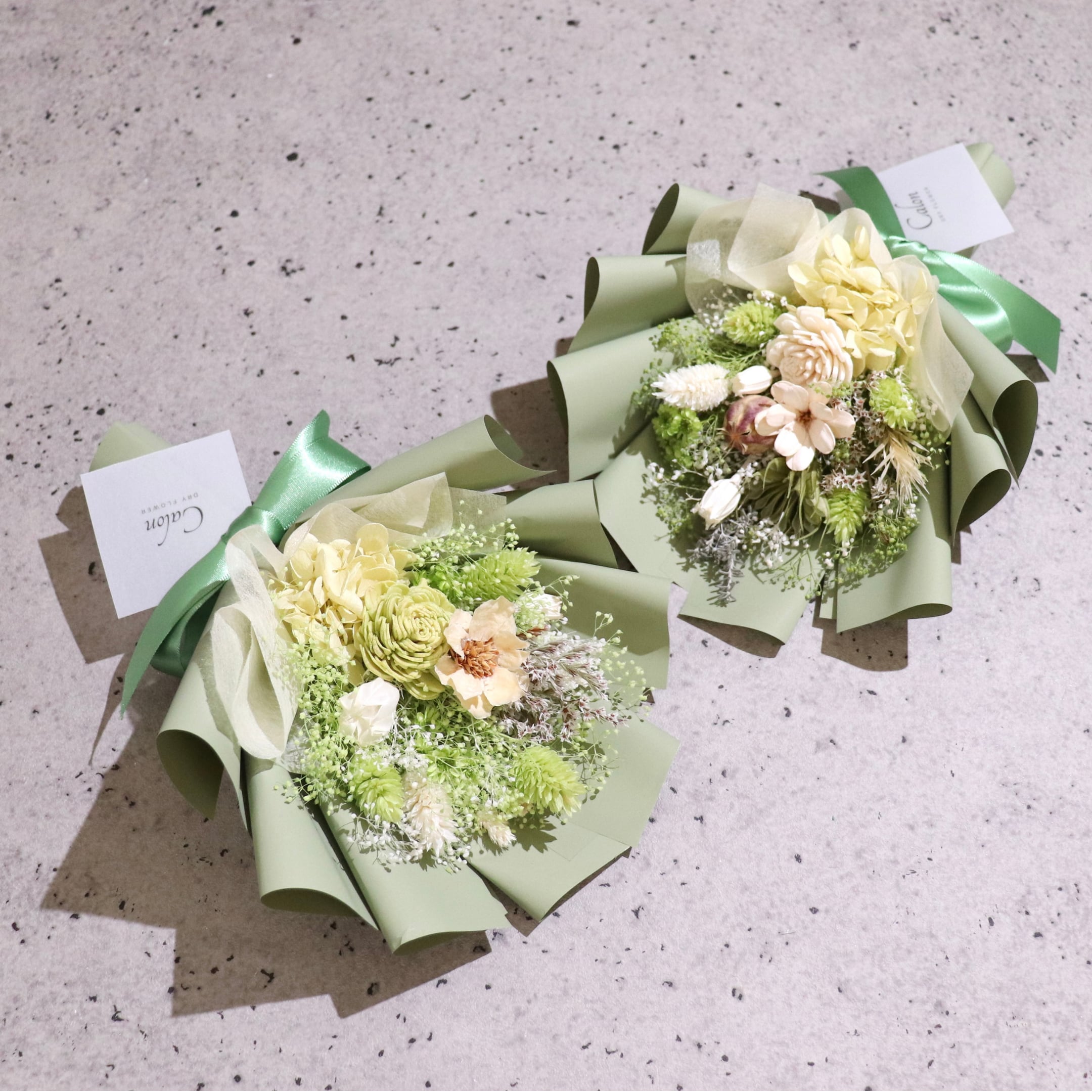 #おまかせ花束S_ライトグリーン系