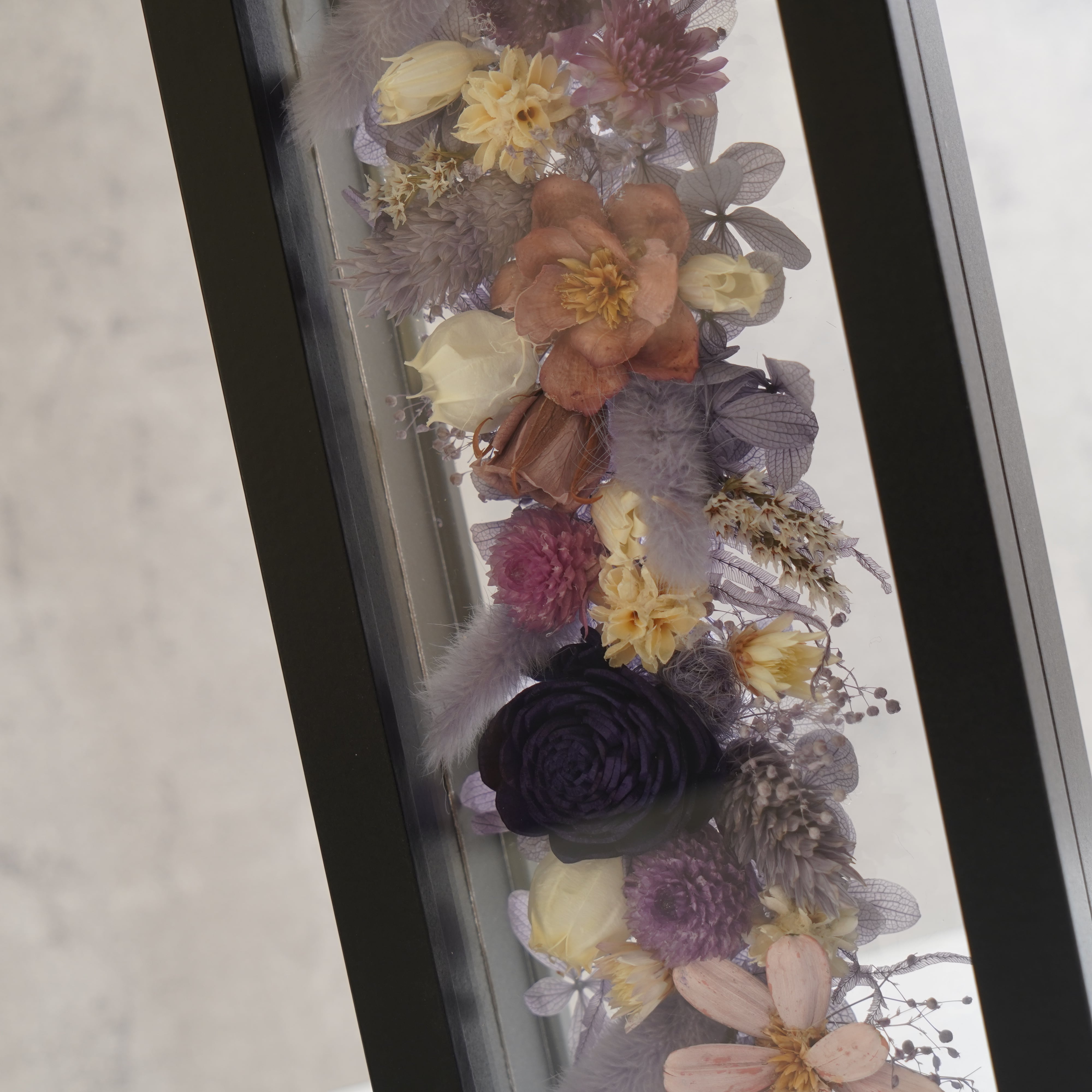 【パープル】フレームフラワー 長方形 花畑タイプ FR-26≪限定1点≫