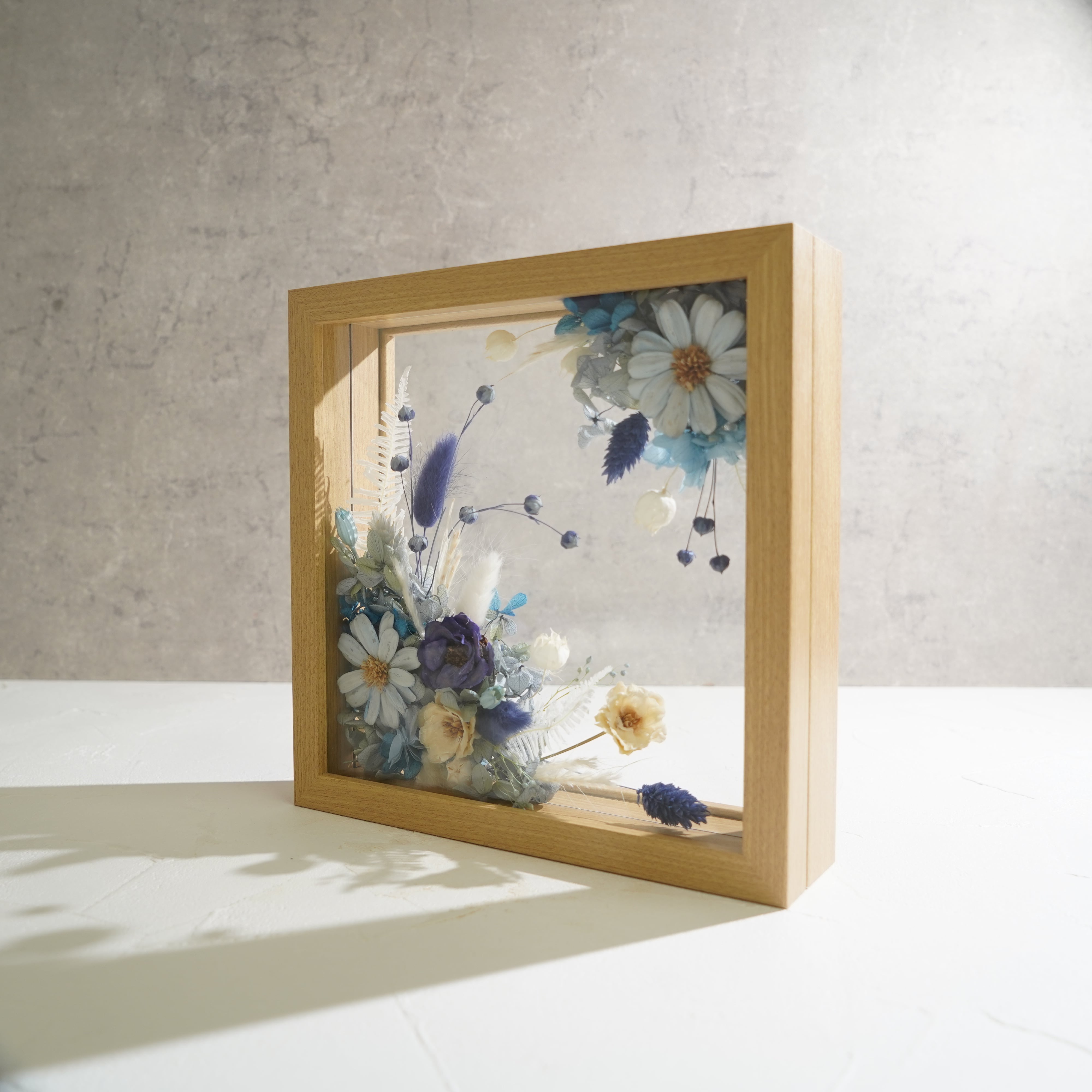 【ブルー】フレームフラワー Lサイズ アートタイプ FL-64≪限定1点≫