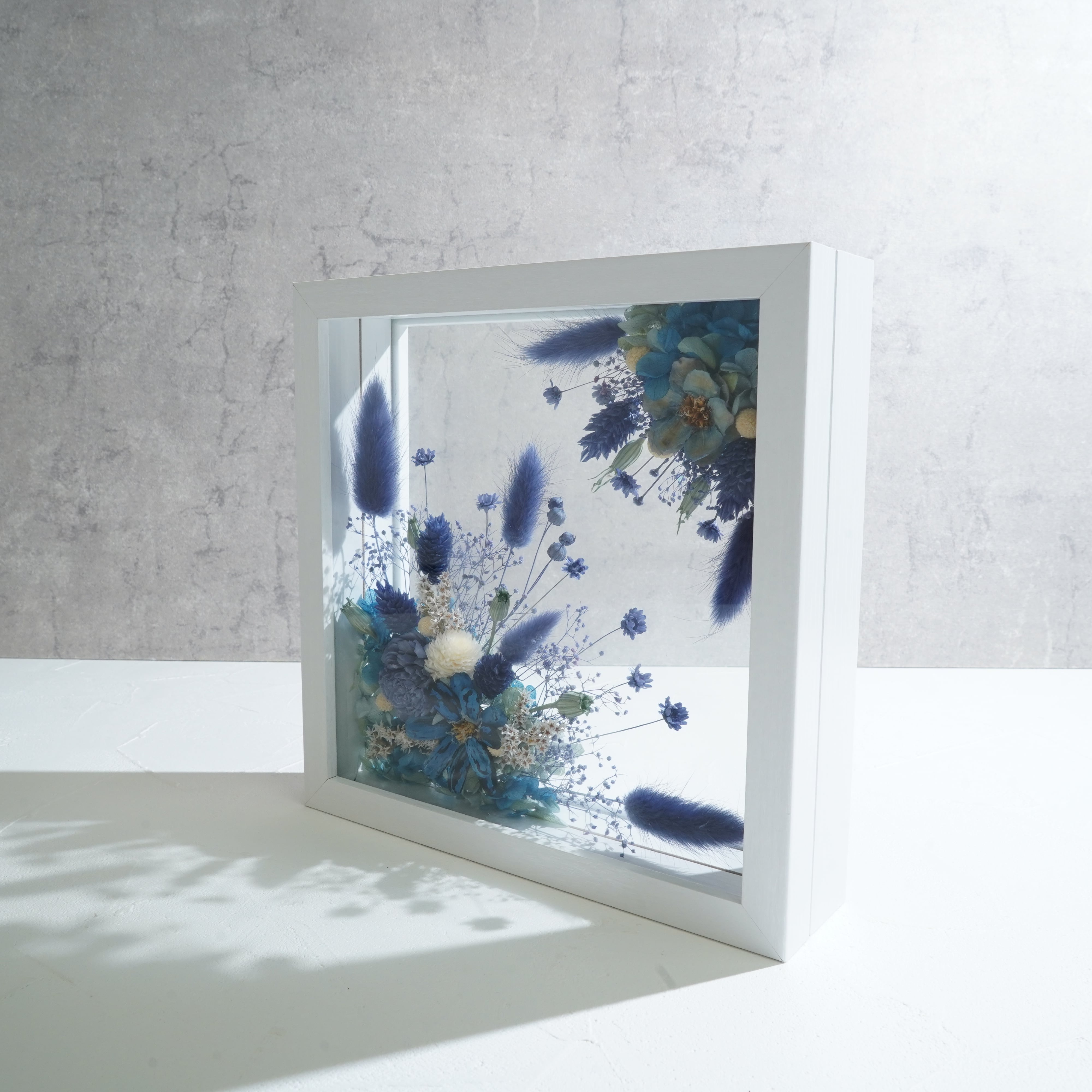 【ブルー】フレームフラワー Lサイズ アートタイプ FL-43≪限定1点≫