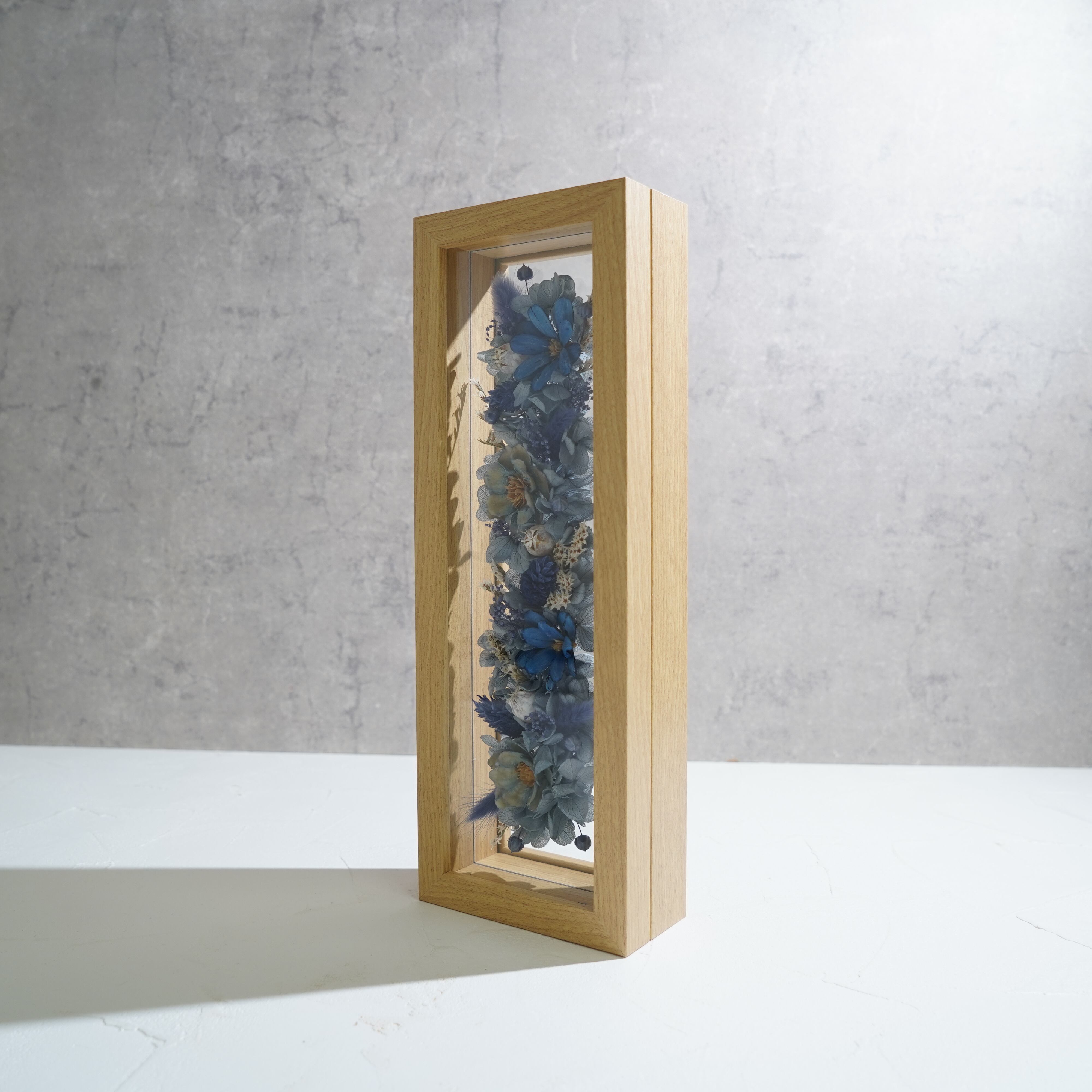 【ブルー】フレームフラワー 長方形 花畑タイプ FR-37≪限定1点≫