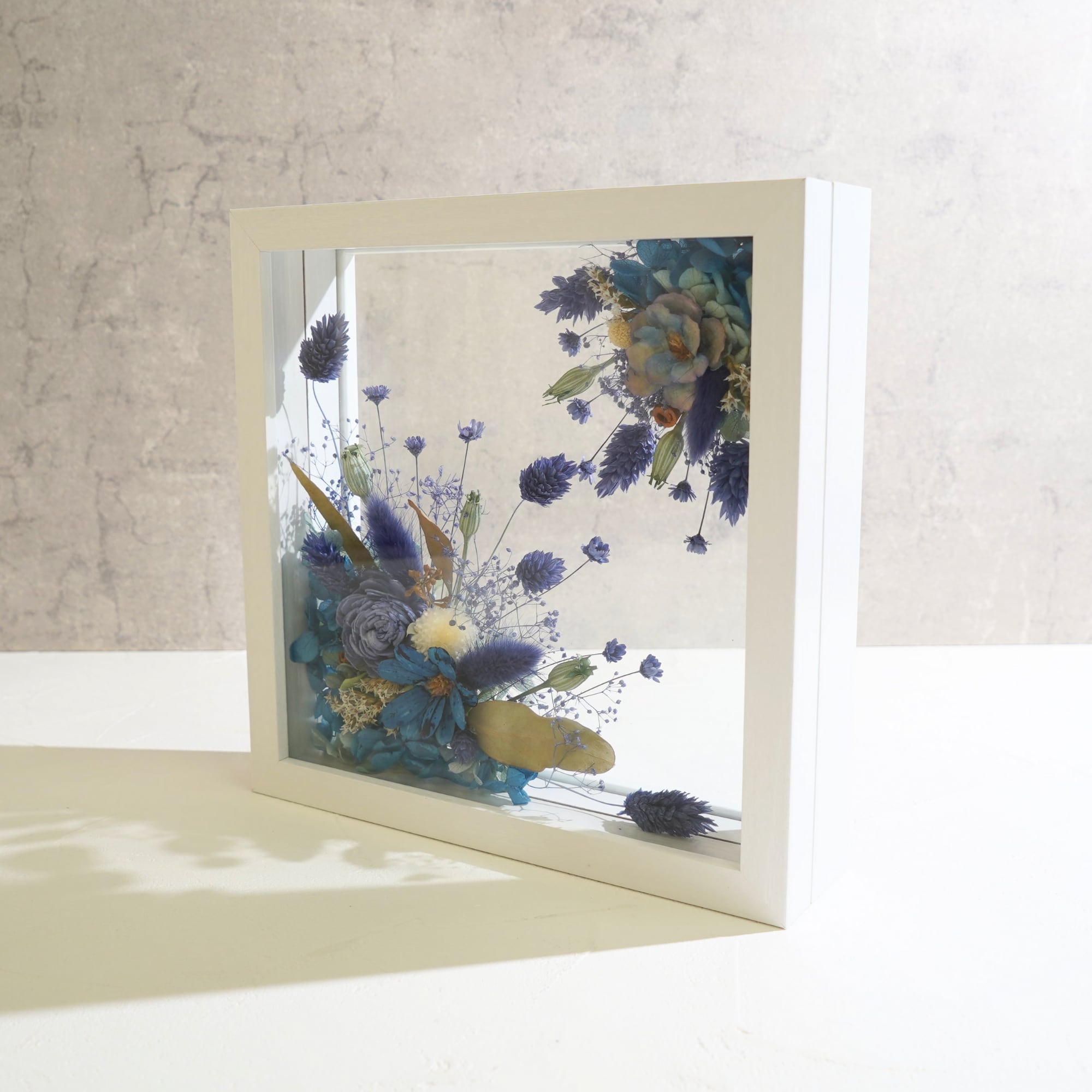【ブルー】フレームフラワー Lサイズ アートタイプ FL-34≪限定1点≫