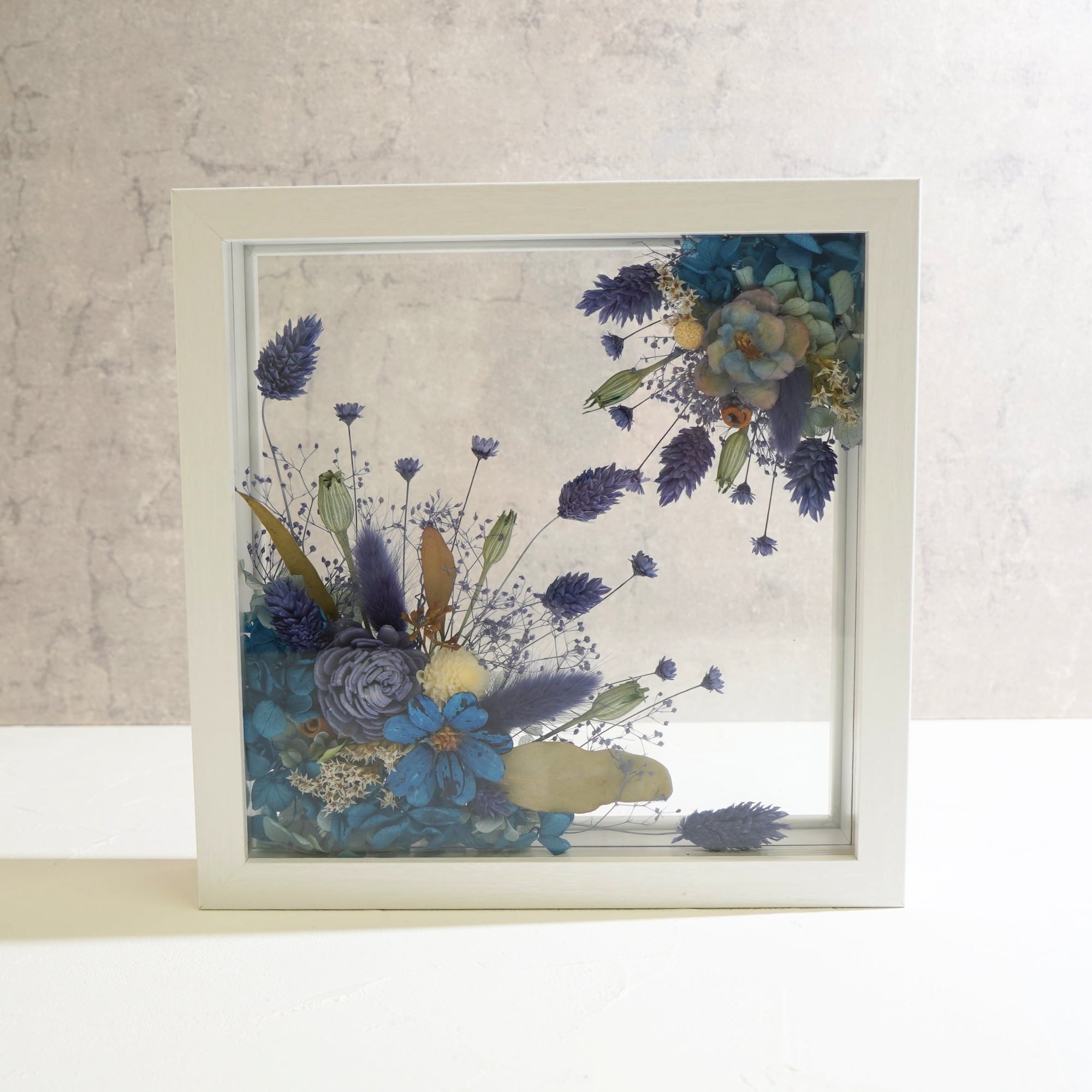 【ブルー】フレームフラワー Lサイズ アートタイプ FL-34≪限定1点≫