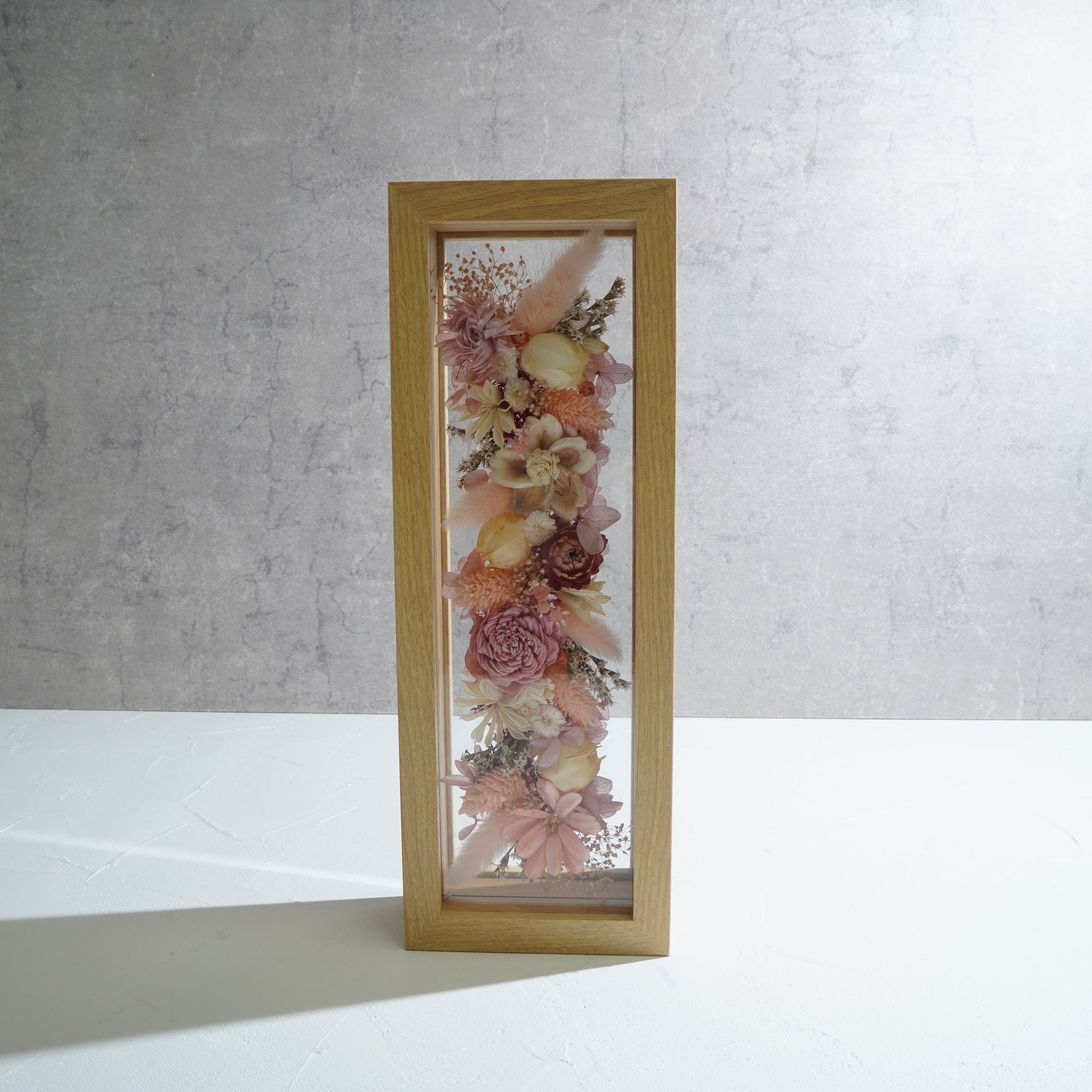 【ピンク】フレームフラワー 長方形 花畑タイプ FR-30≪限定1点≫