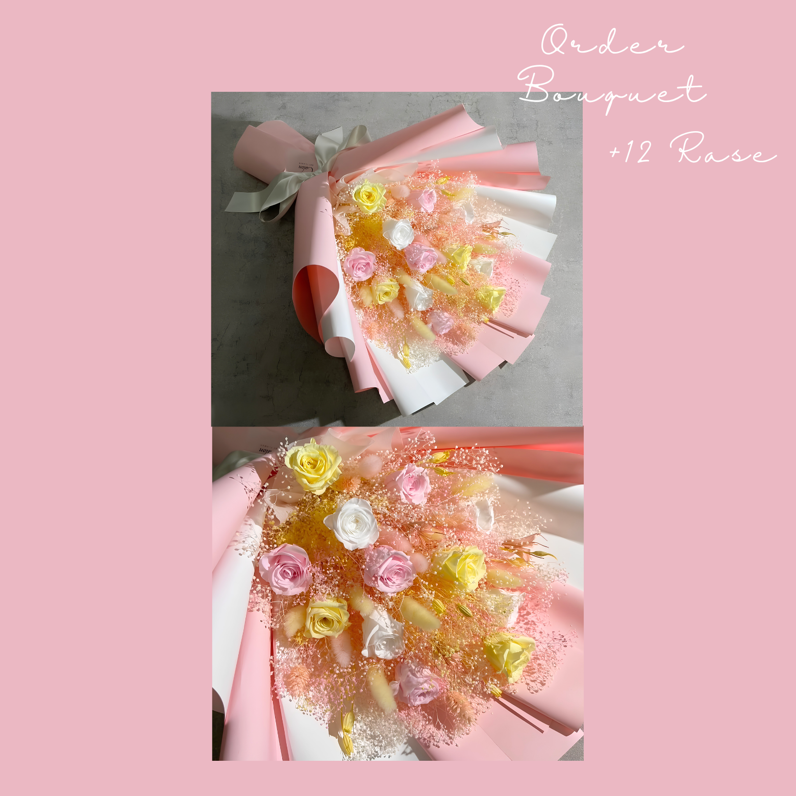 オーダーメイド ドライフラワー花束|恋人や大切な人との記念日・お祝いにぴったりな世界にひとつのバラ花束を