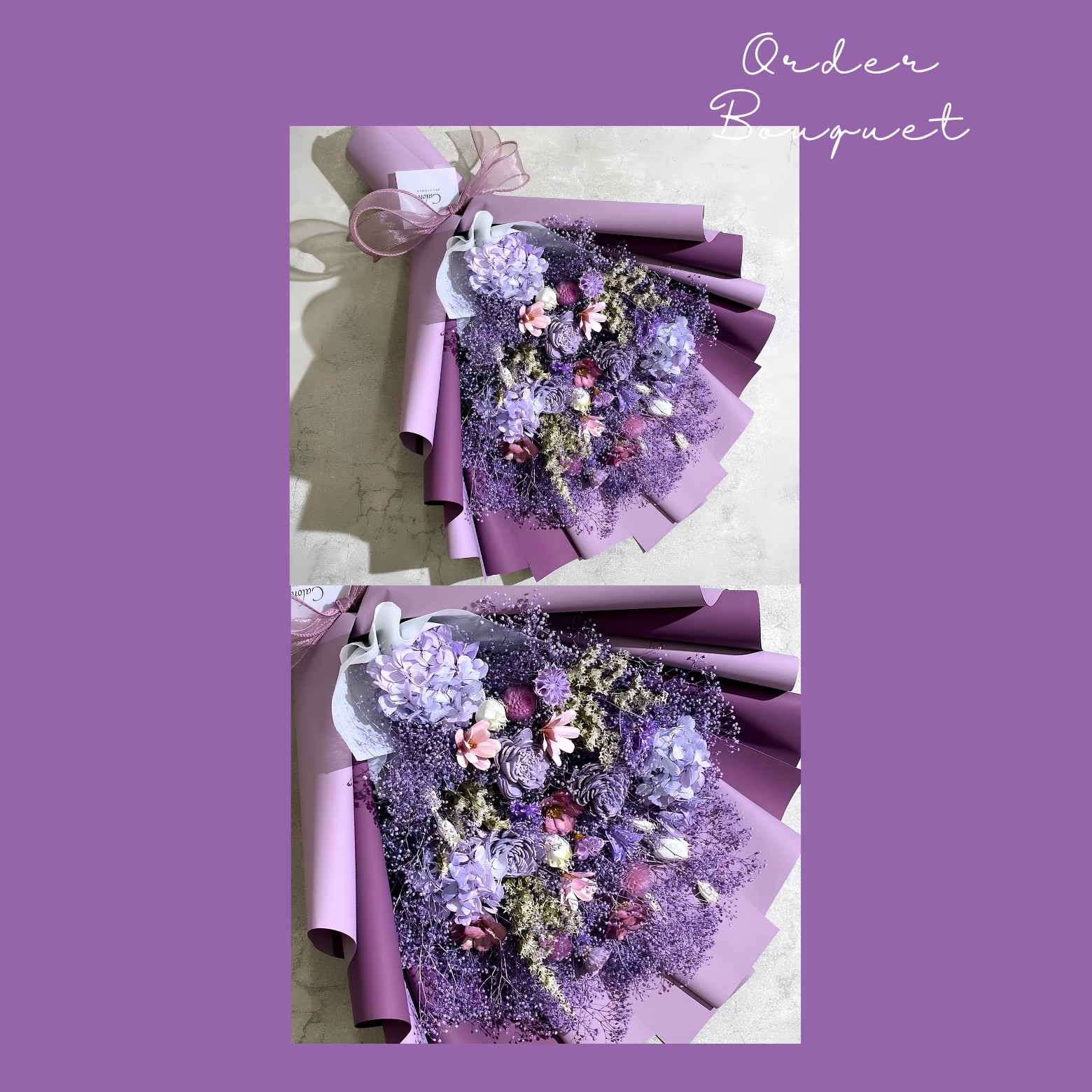 オーダーメイド ドライフラワー花束|恋人や大切な人との記念日・お祝いにぴったりな世界にひとつの花束を