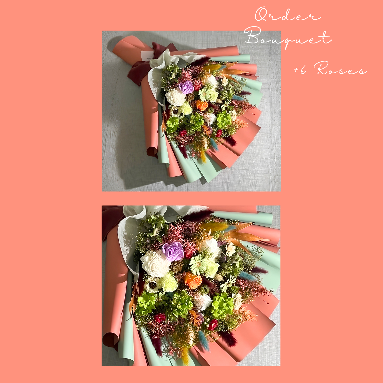 オーダーメイドドライフラワー花束 LLサイズ | 記念日やお祝いにぴったりな世界にひとつの花束を