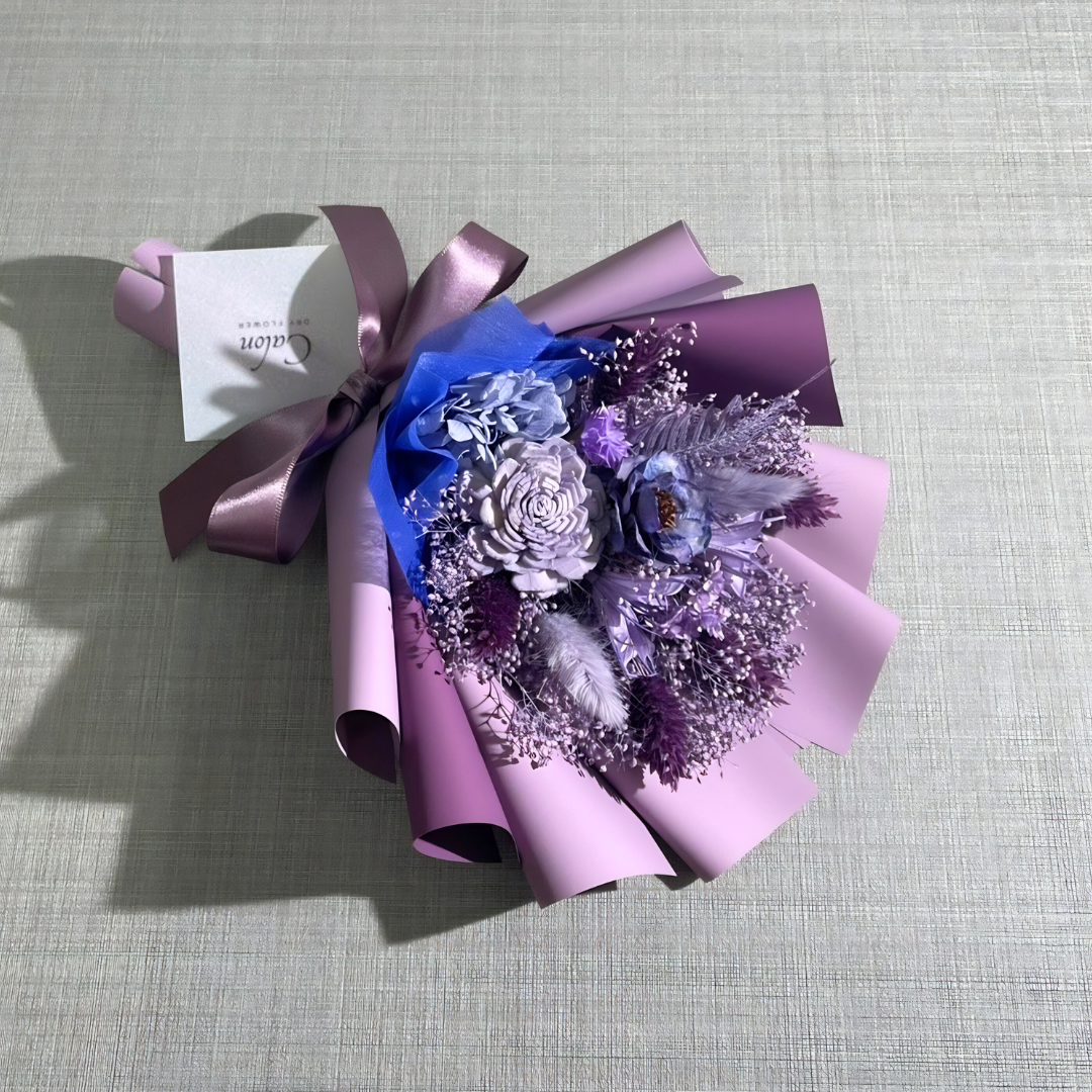 【オーダー事例】ドライフラワーの花束Sサイズ
