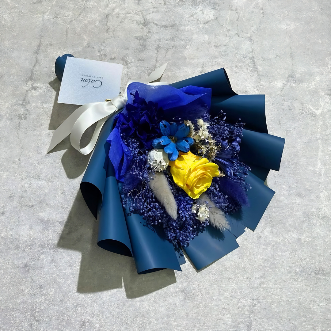 【オーダー事例】ドライフラワーの花束Sサイズ