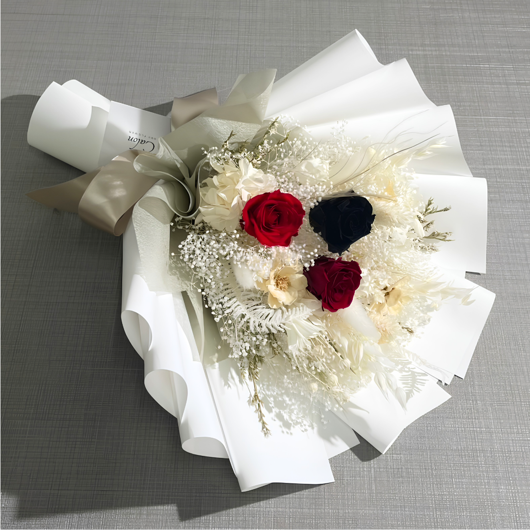 【オーダーメイド事例】ドライフラワーの花束Mサイズ