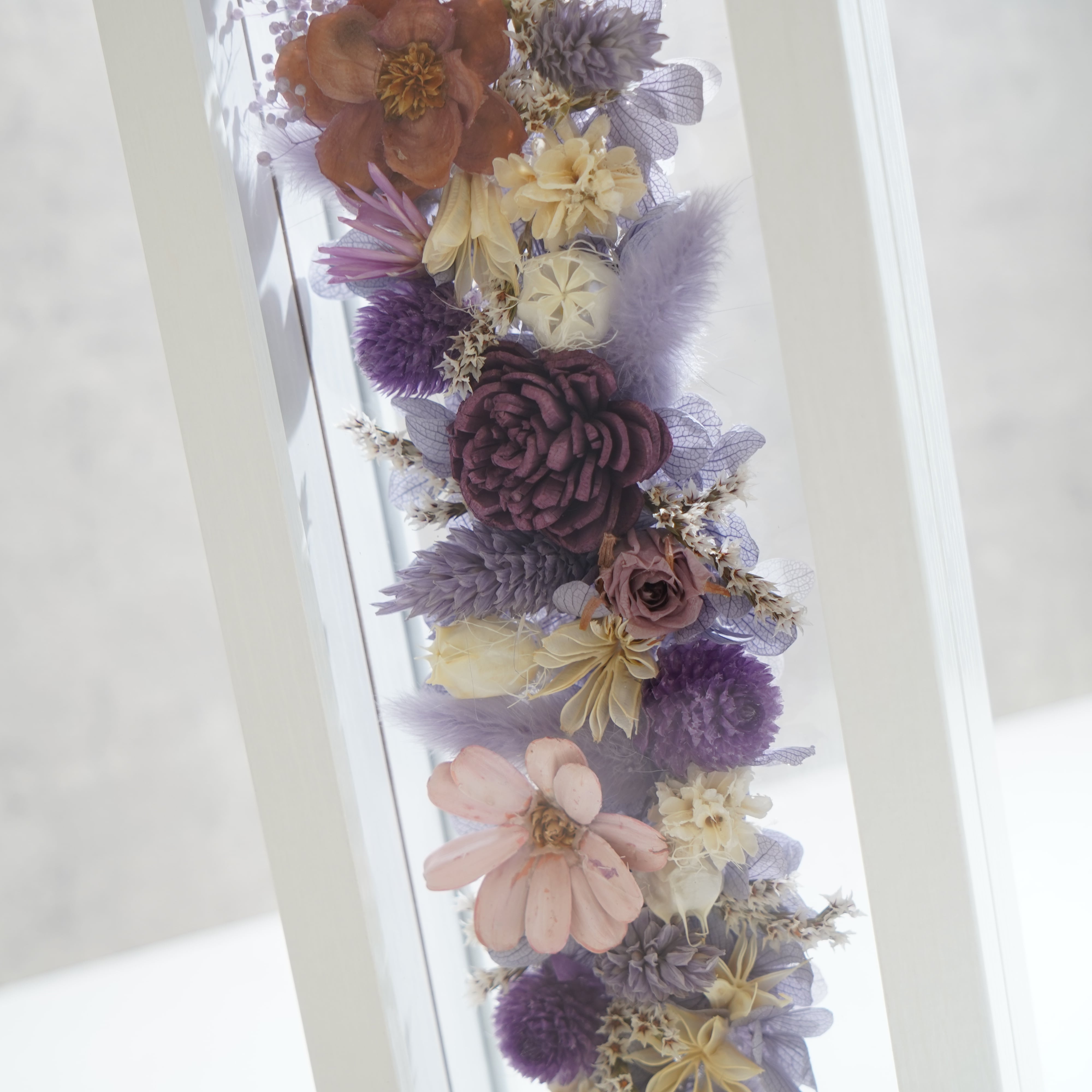 【パープル】フレームフラワー 長方形 花畑タイプ FR-17≪限定１点≫