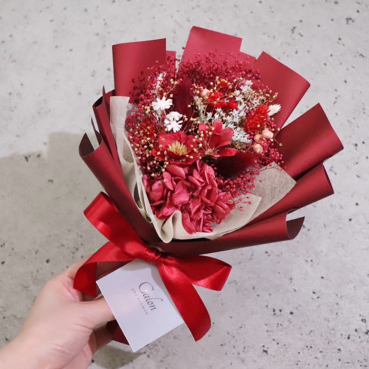 #おまかせ花束S_レッド系