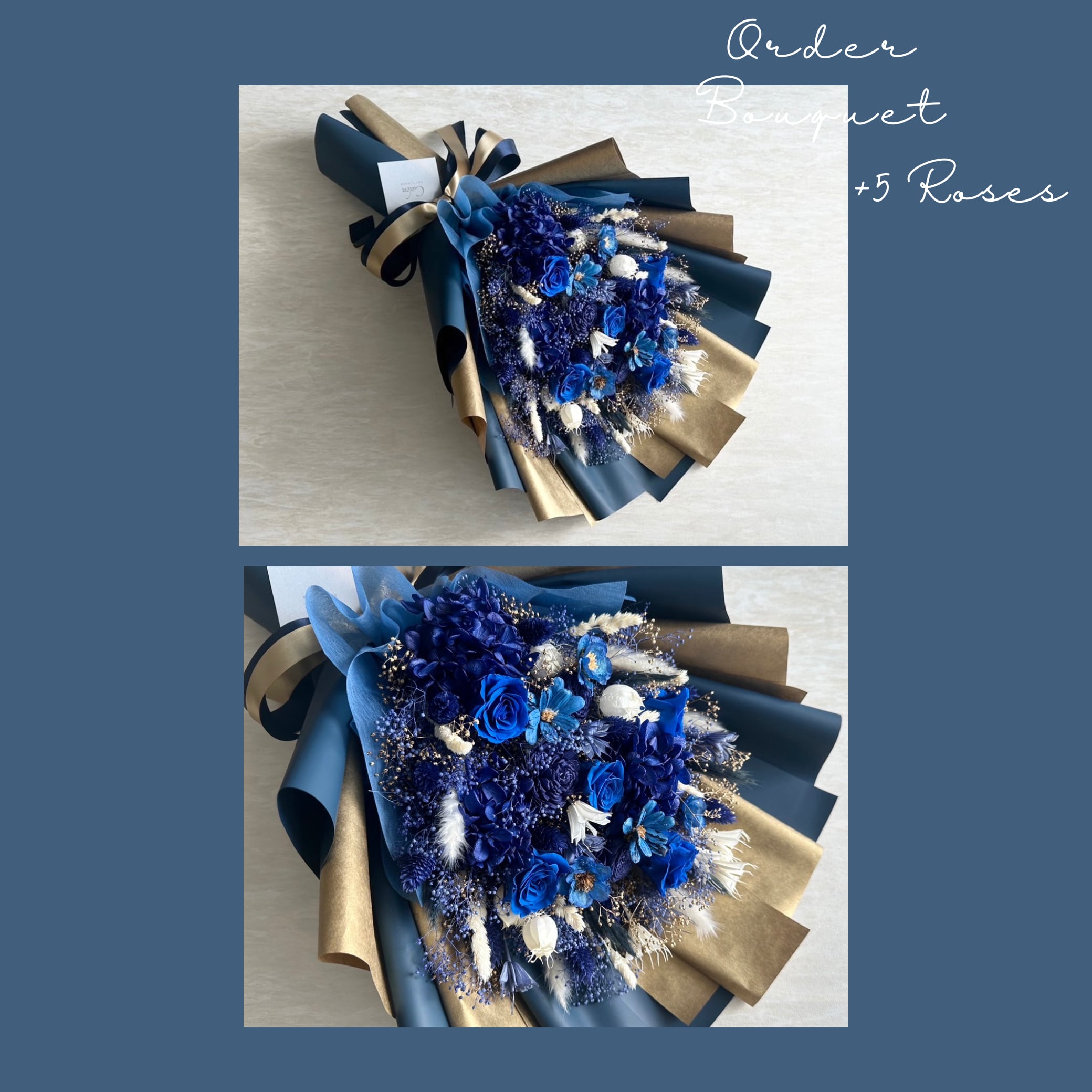 オーダーメイド】ドライフラワーの花束 Lサイズ