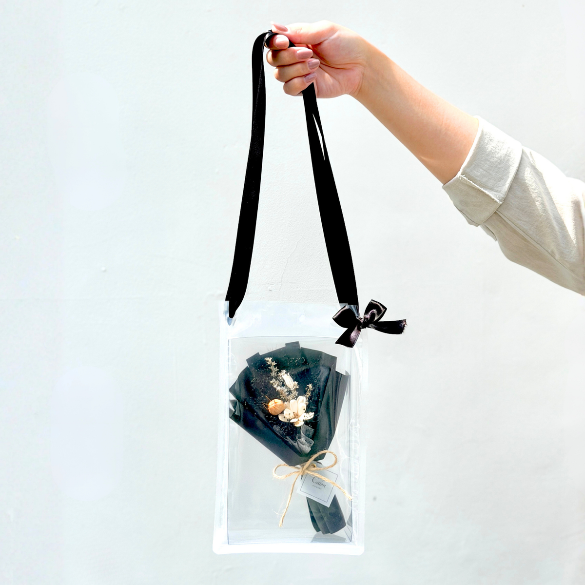 ミニ花束バッグ  ブラック SS-22≪限定１点≫