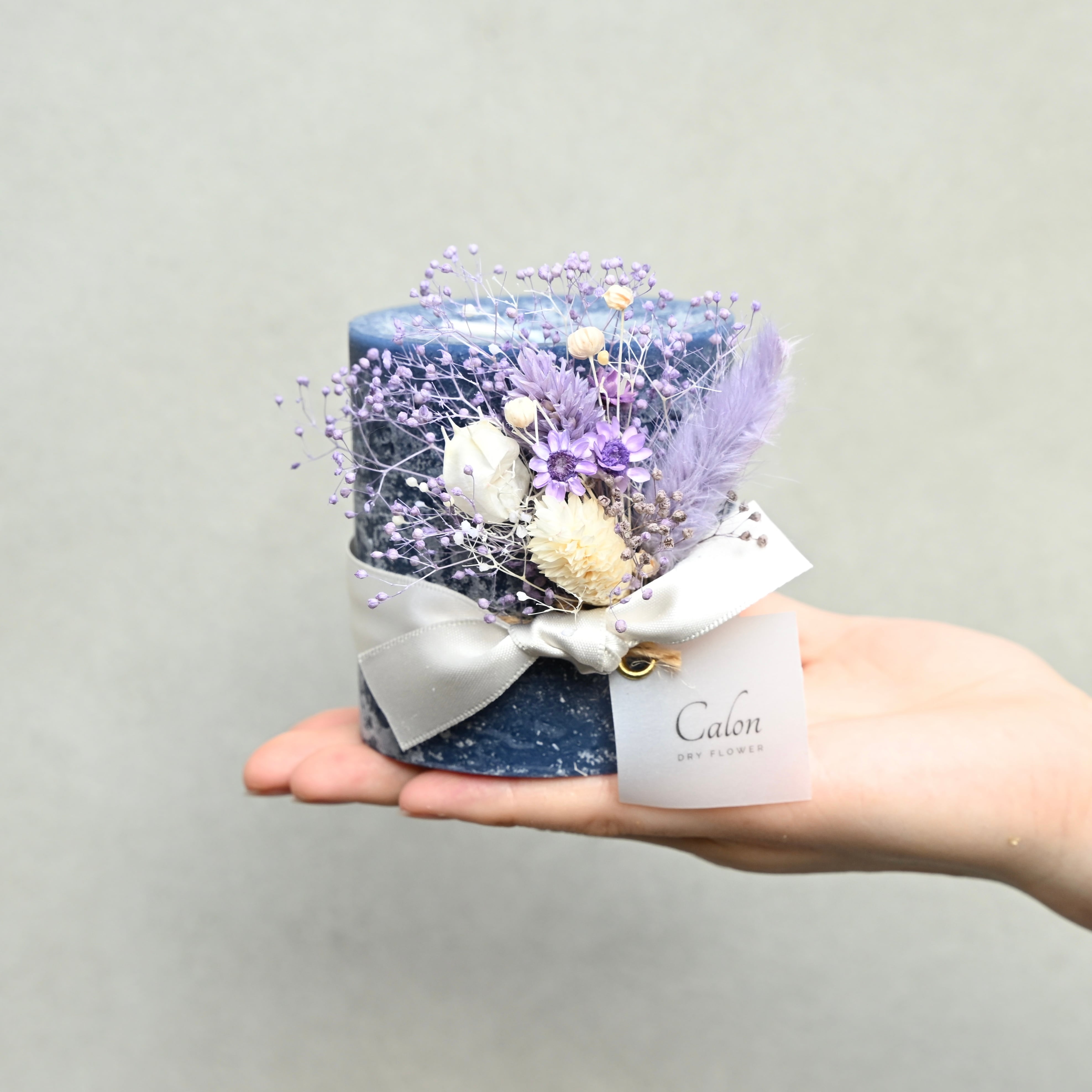 フラワーキャンドル【ブルー】