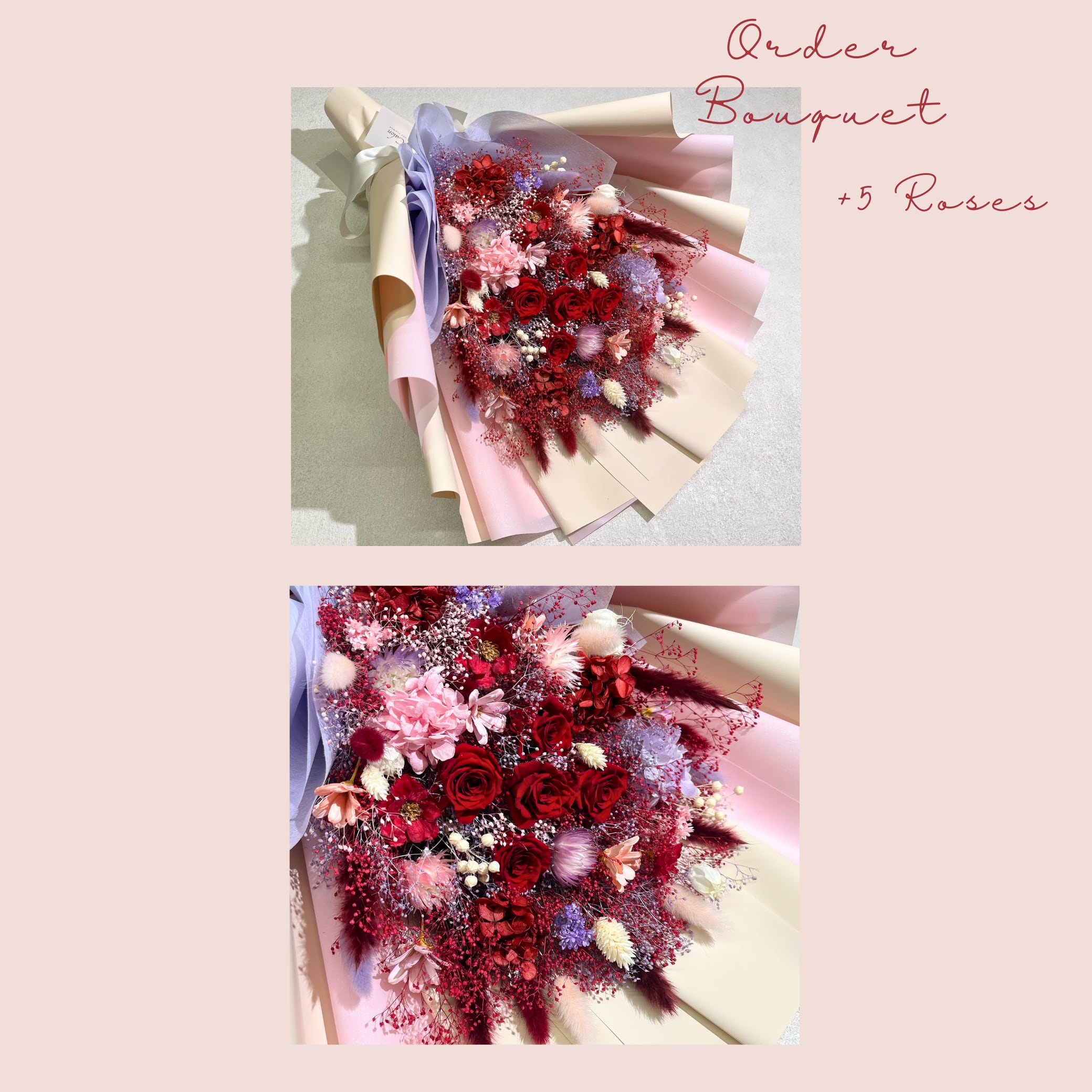 オーダーメイド】ドライフラワーの花束 LLサイズ