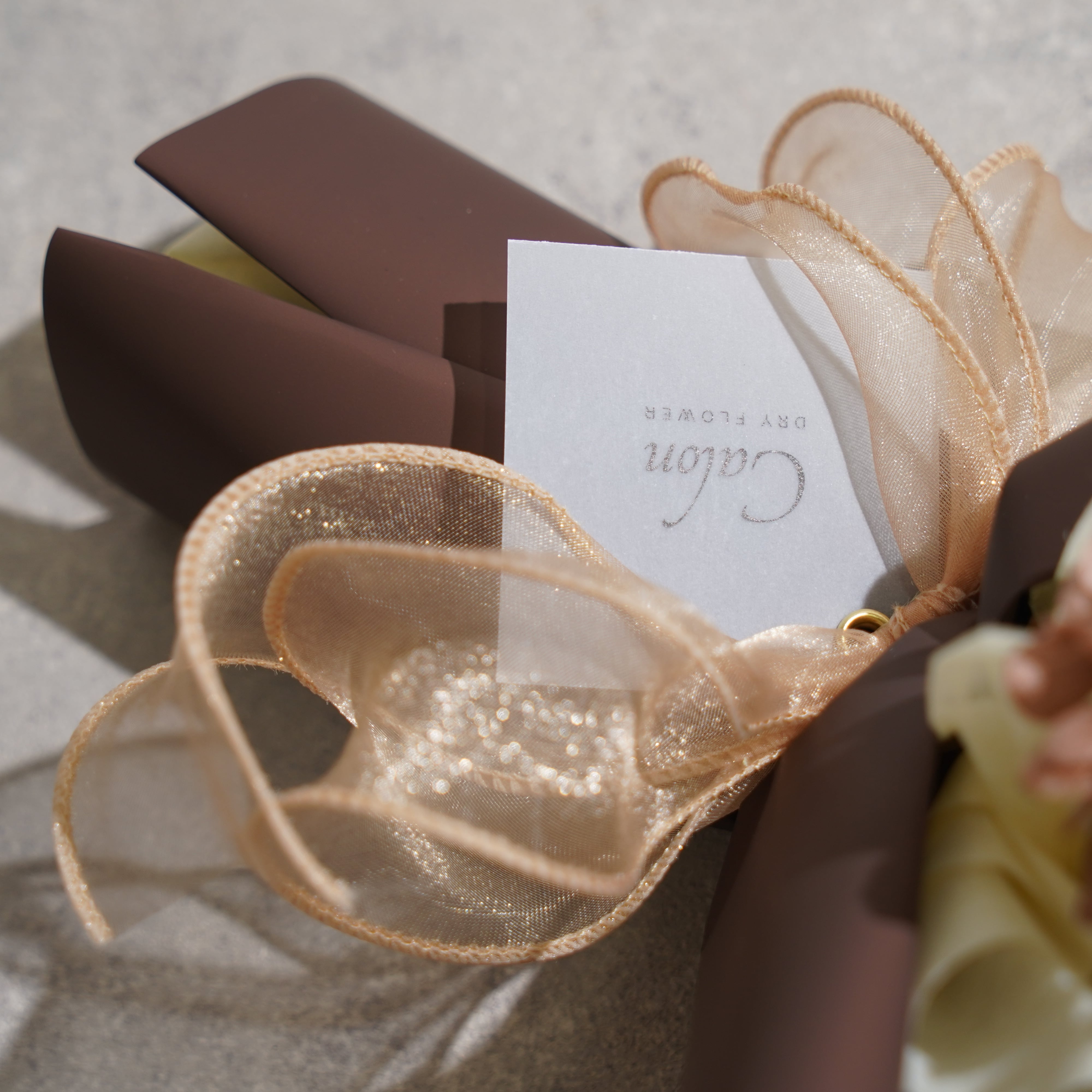 ドライフラワーの花束 Mサイズ ブラウン M-566≪限定1点≫