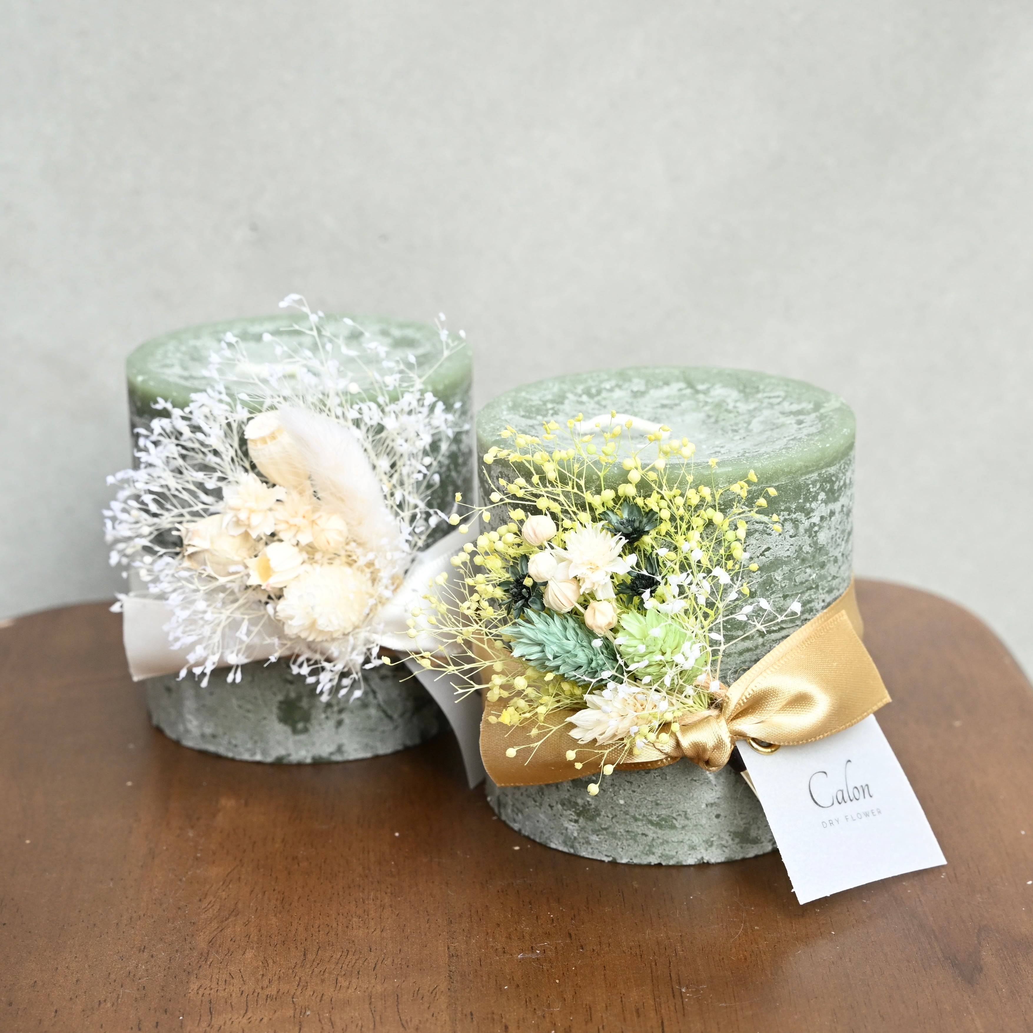 フラワーキャンドル【グリーン】