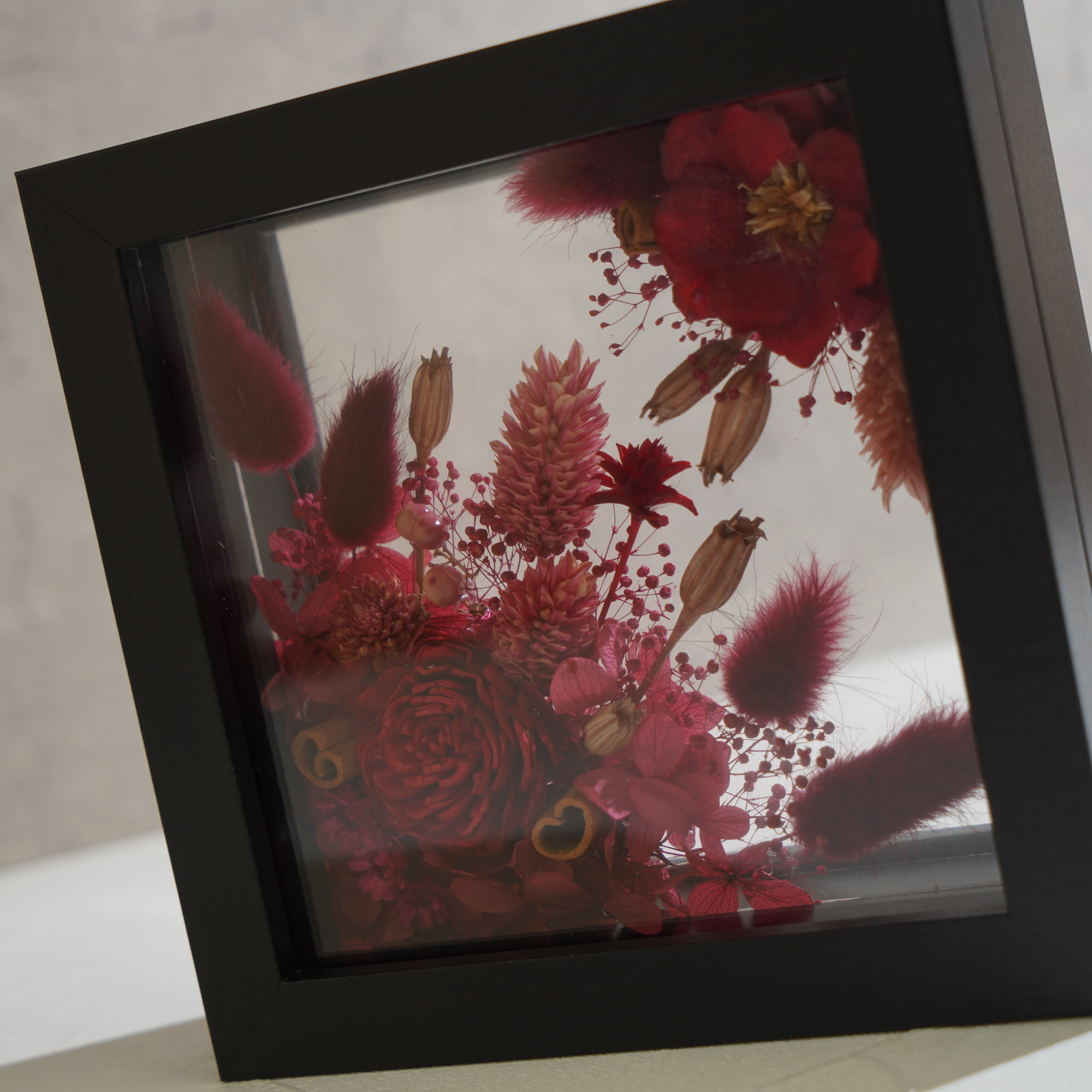【レッド】フレームフラワー Mサイズ アートタイプ FM-36≪限定１点≫
