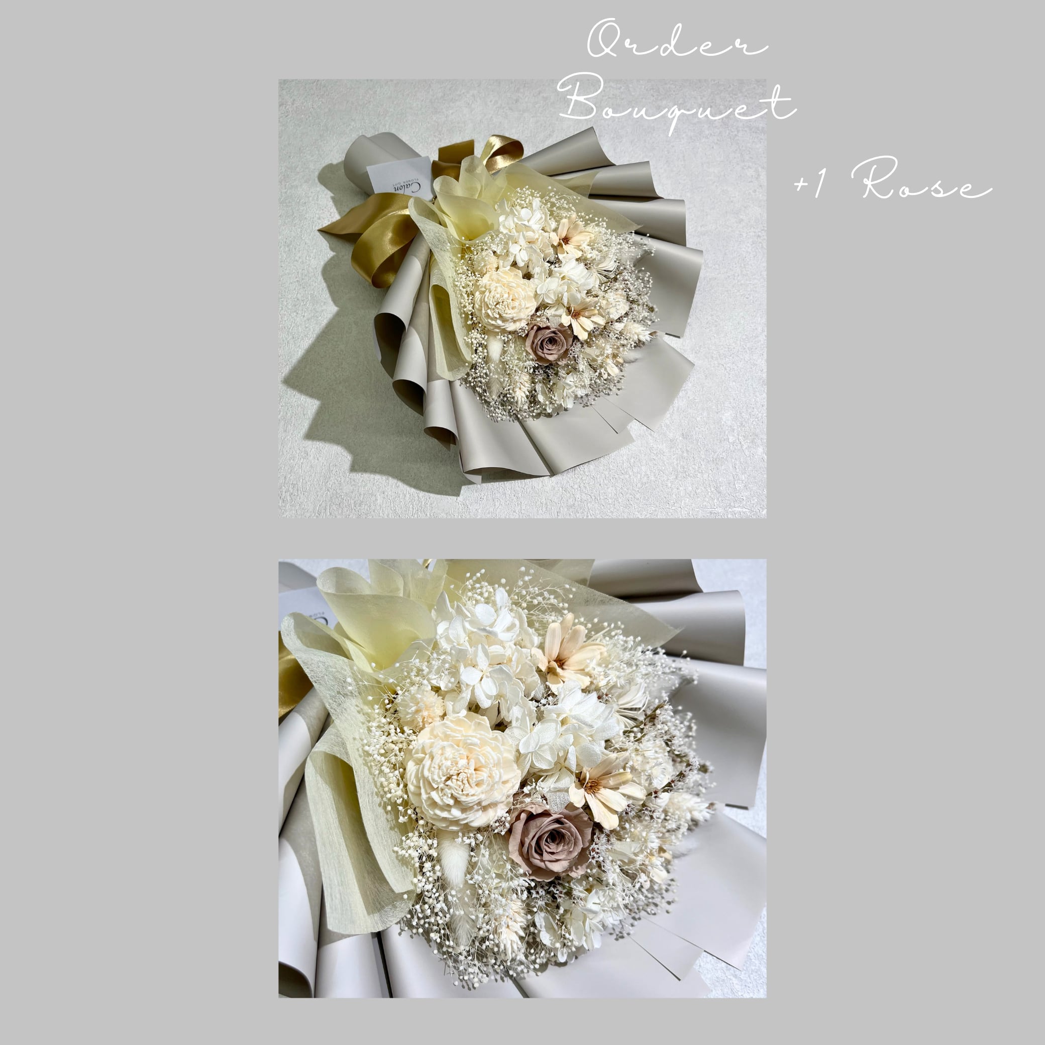 オーダーメイド】ドライフラワーの花束 Mサイズ