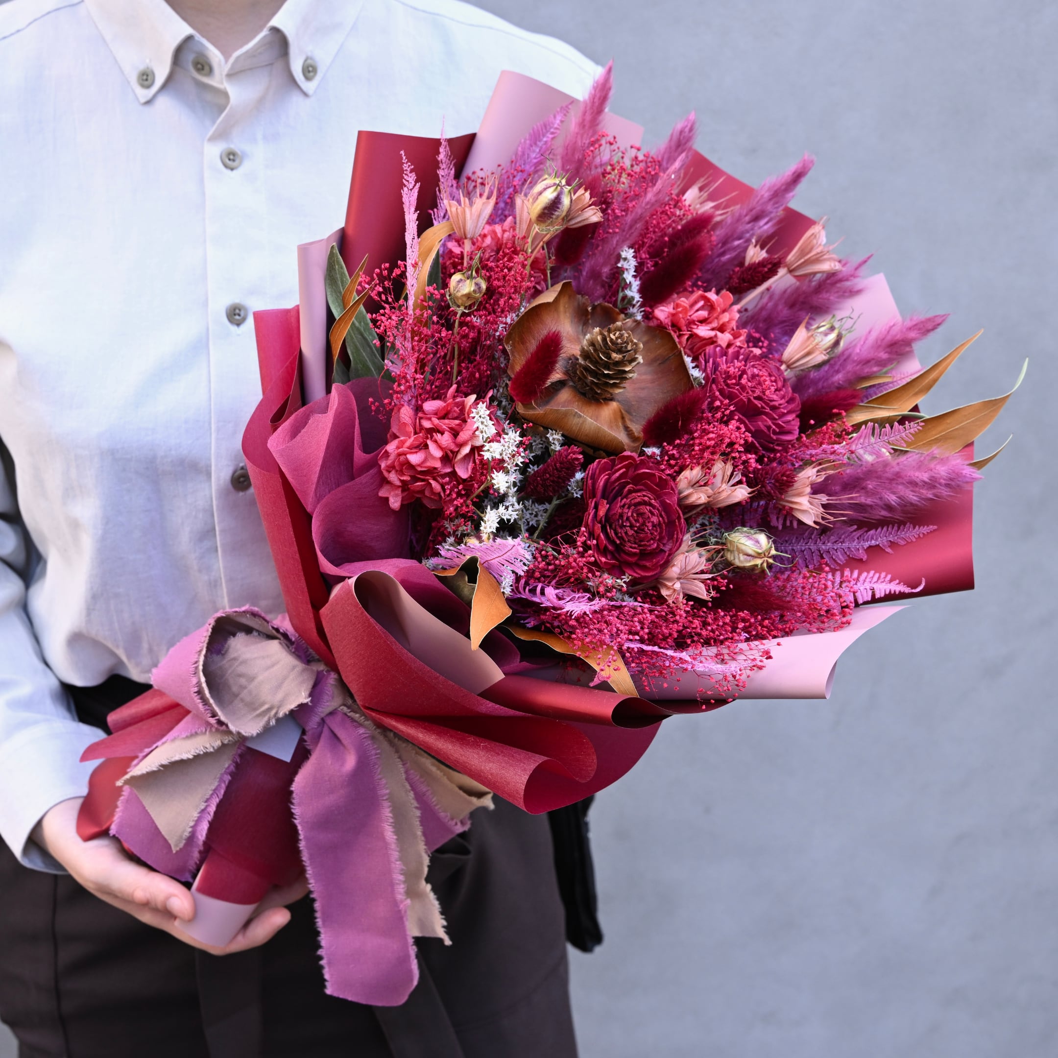 オーダーメイド】ドライフラワーの花束 Lサイズ