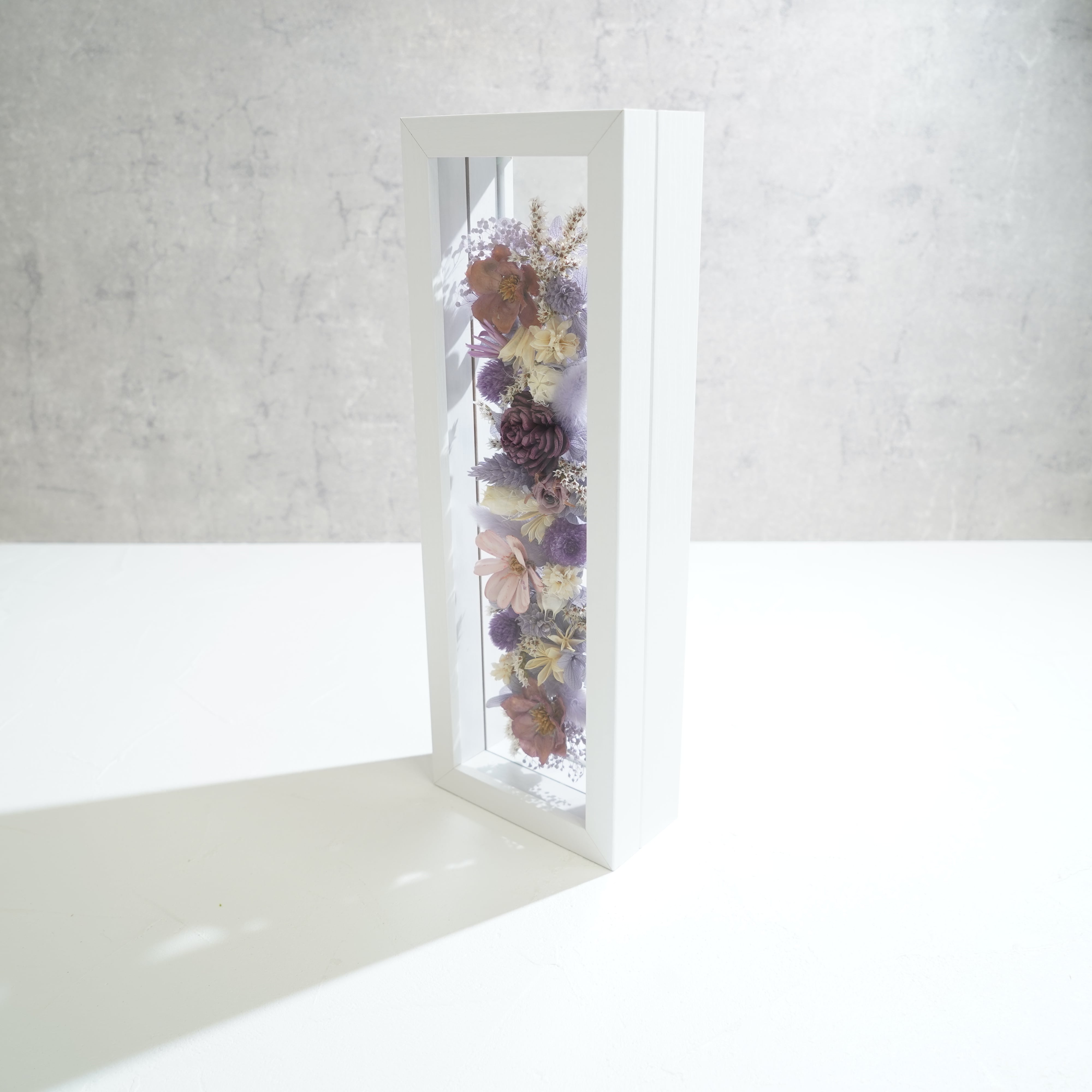 【パープル】フレームフラワー 長方形 花畑タイプ FR-17≪限定１点≫