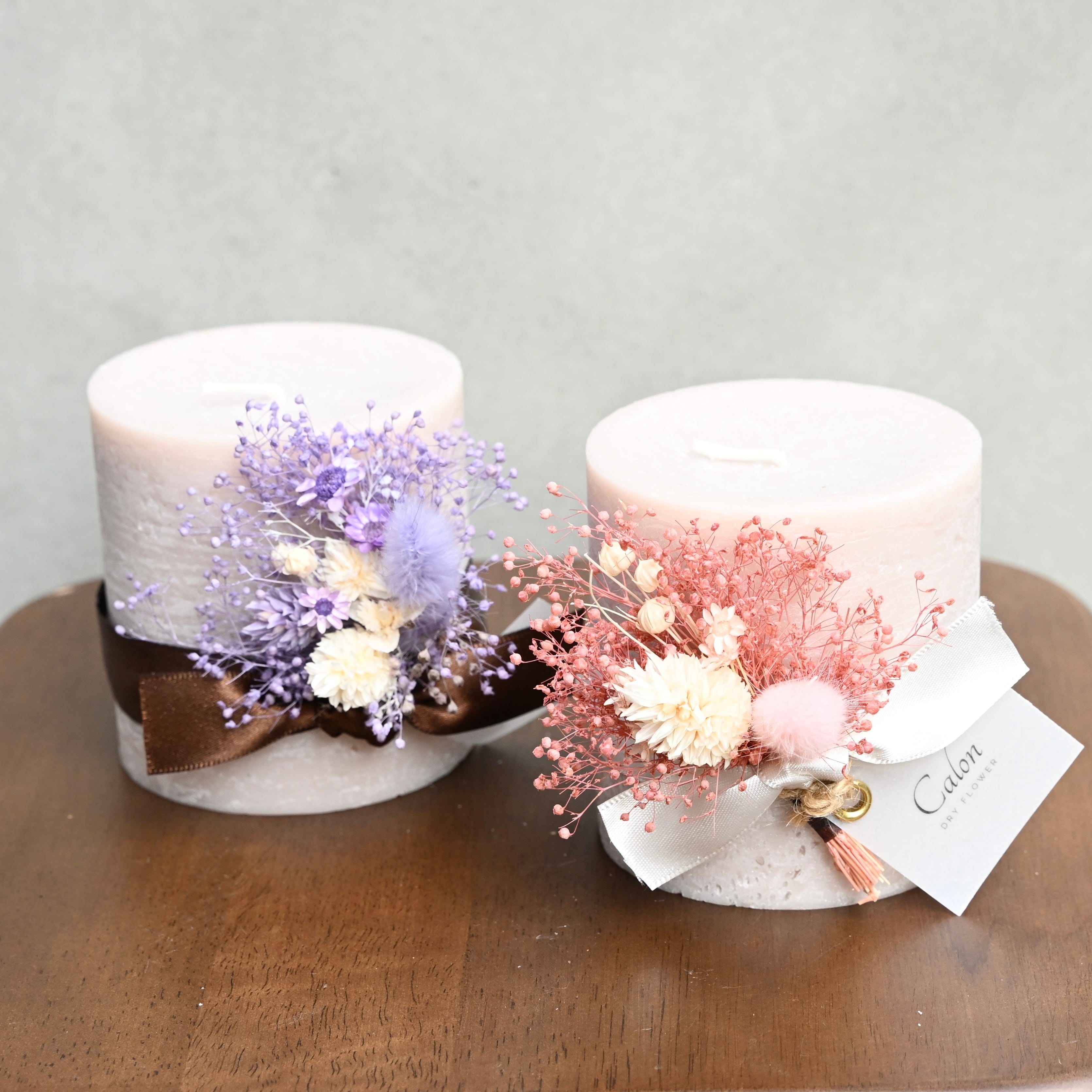 フラワーキャンドル【ピンク】