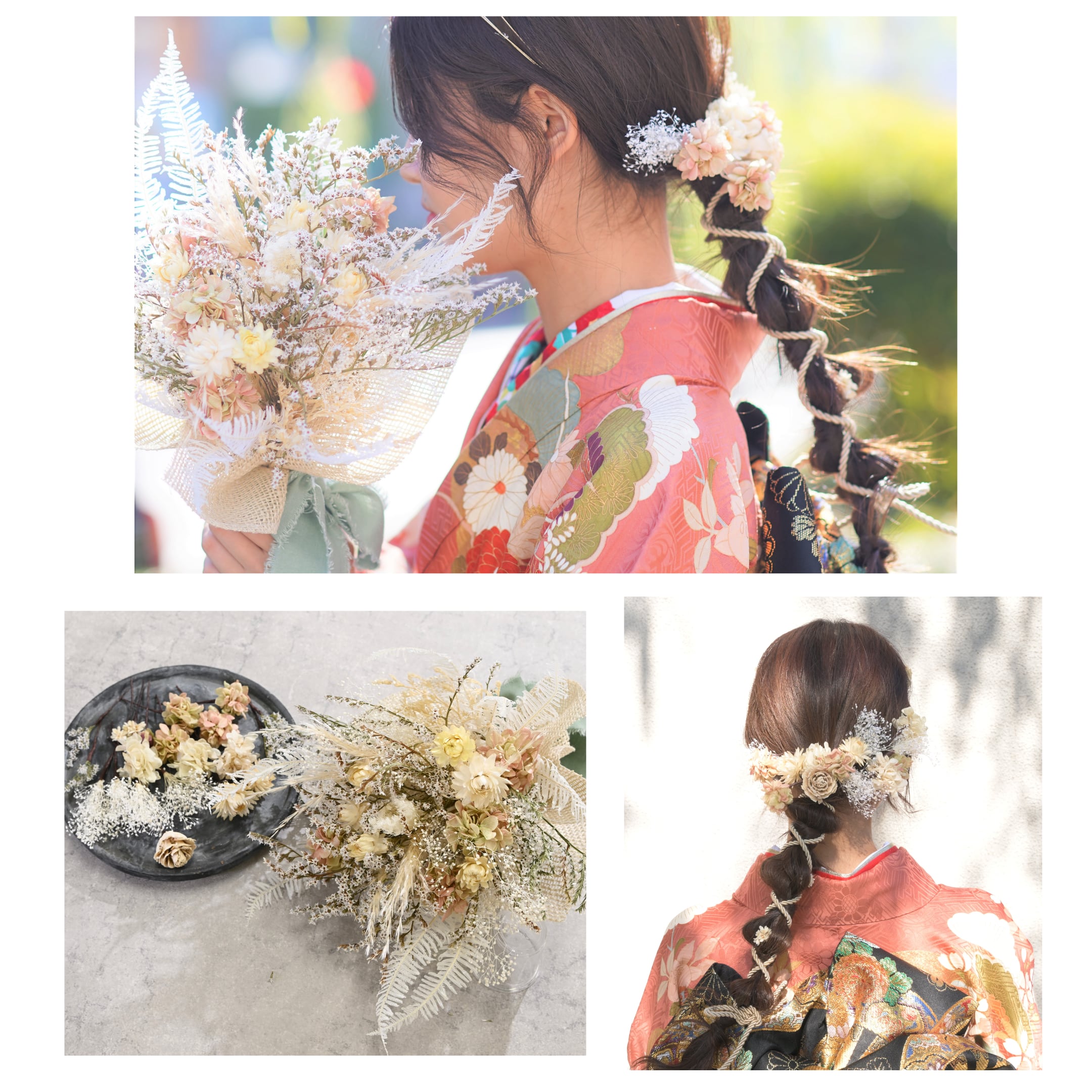 【オーダーメイド】髪飾り＆アニバーサリーブーケ