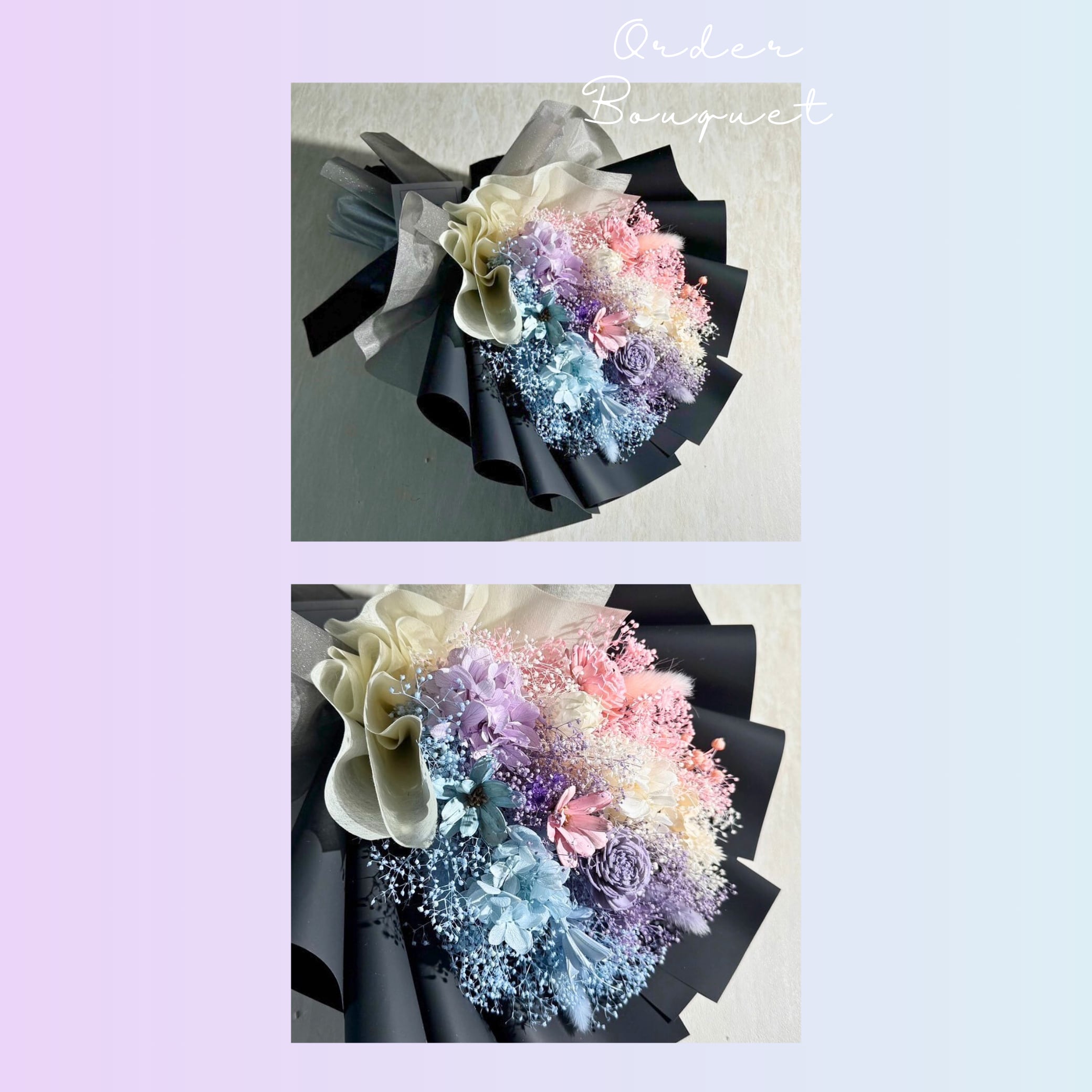 オーダーメイド】ドライフラワーの花束 Mサイズ