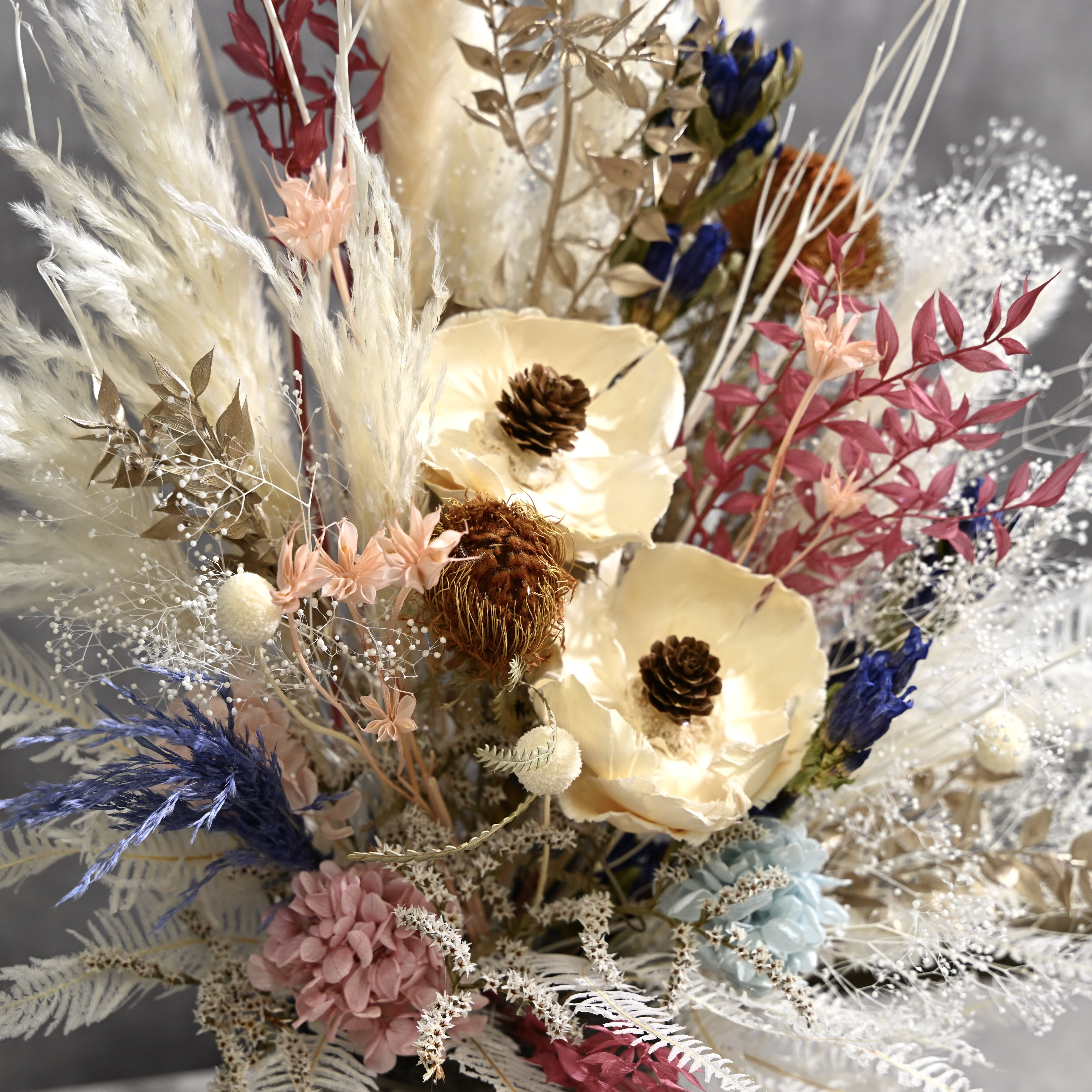 オーダーメイド 】置き型ドライフラワーアレンジ(祝花) Mサイズ