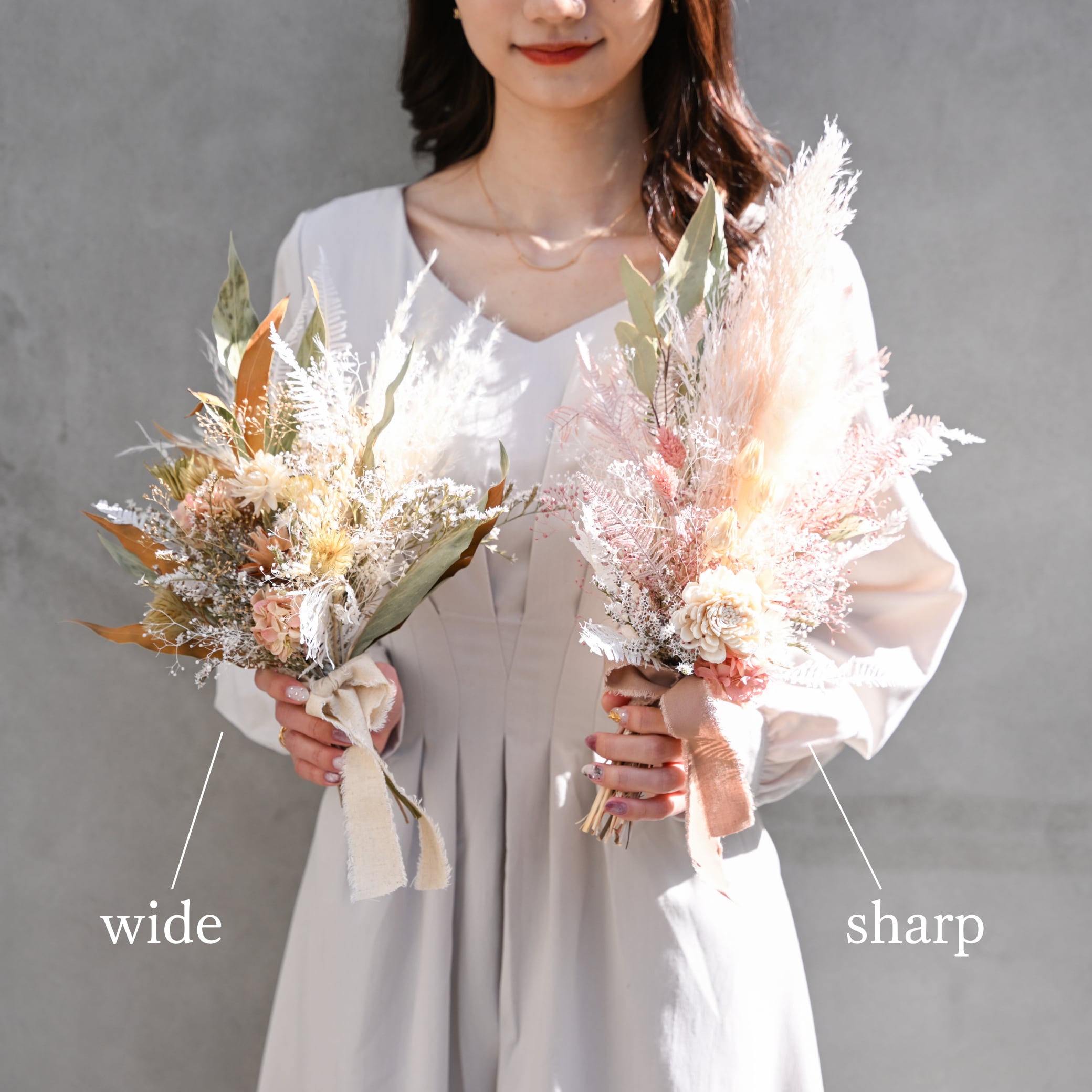 【オーダーメイド】ドライフラワーのウェディングブーケ ライトプラン