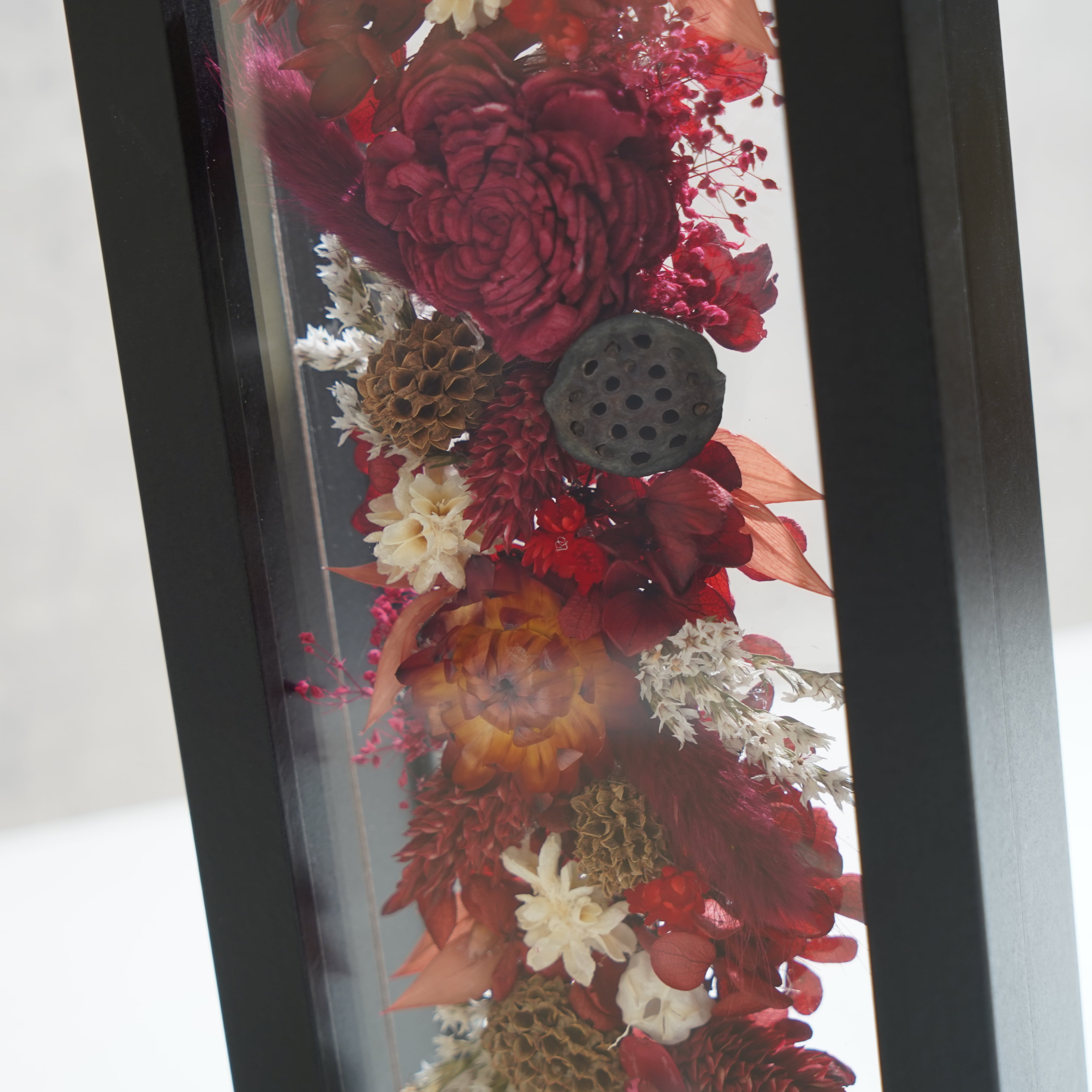 【レッド】フレームフラワー 長方形 花畑タイプ FR-18≪限定１点≫