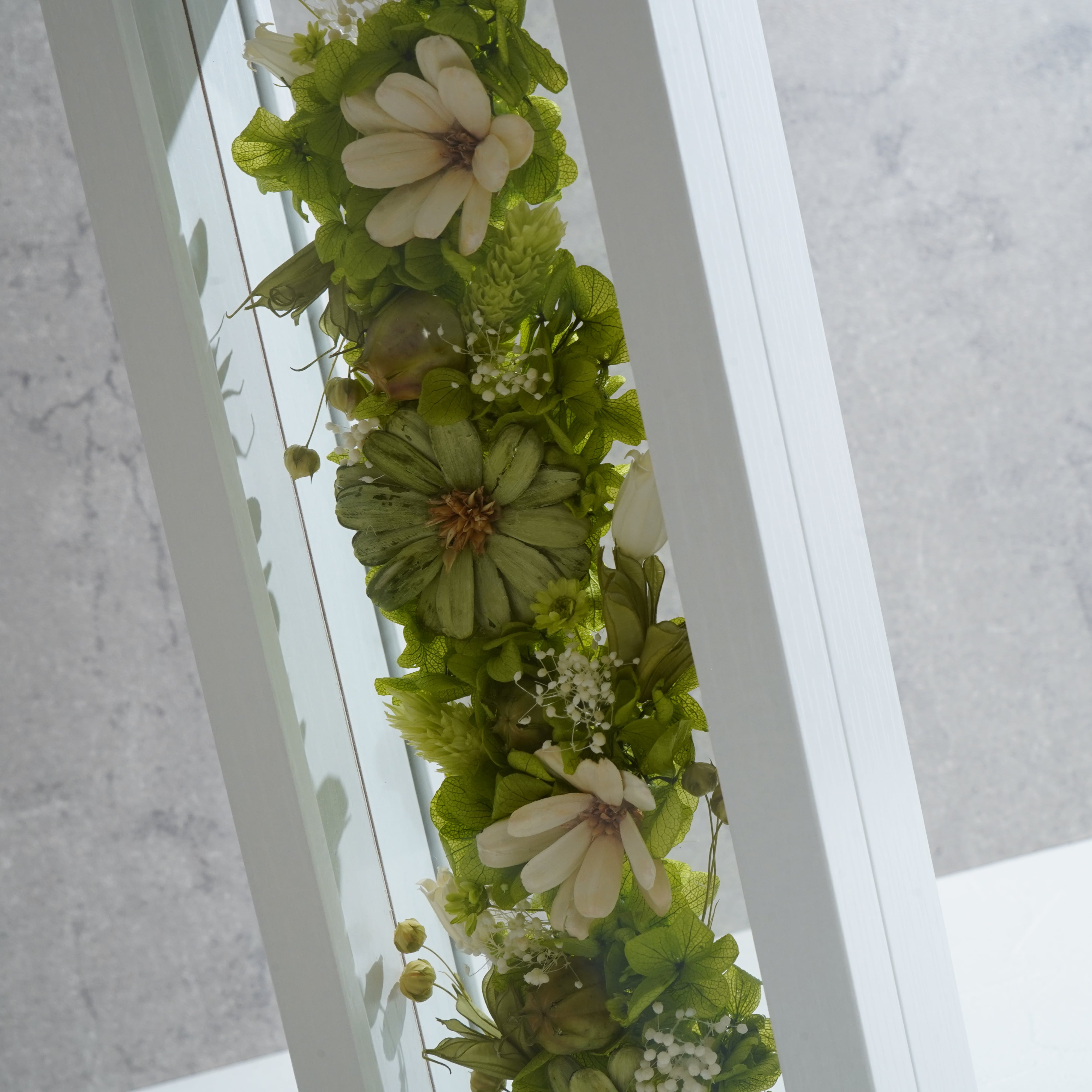 【グリーン】フレームフラワー 長方形 花畑タイプ FR-33≪限定１点≫