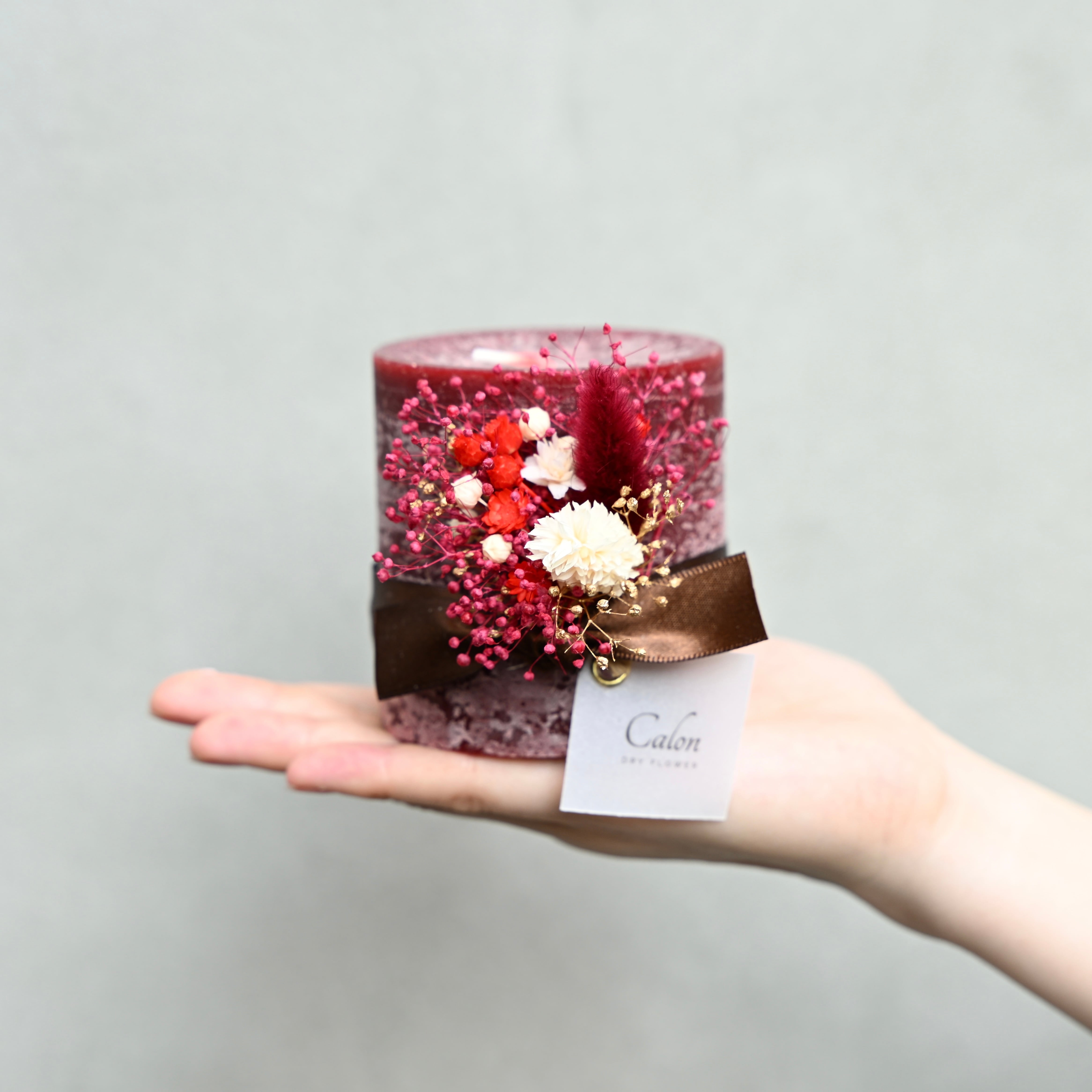フラワーキャンドル【レッド】