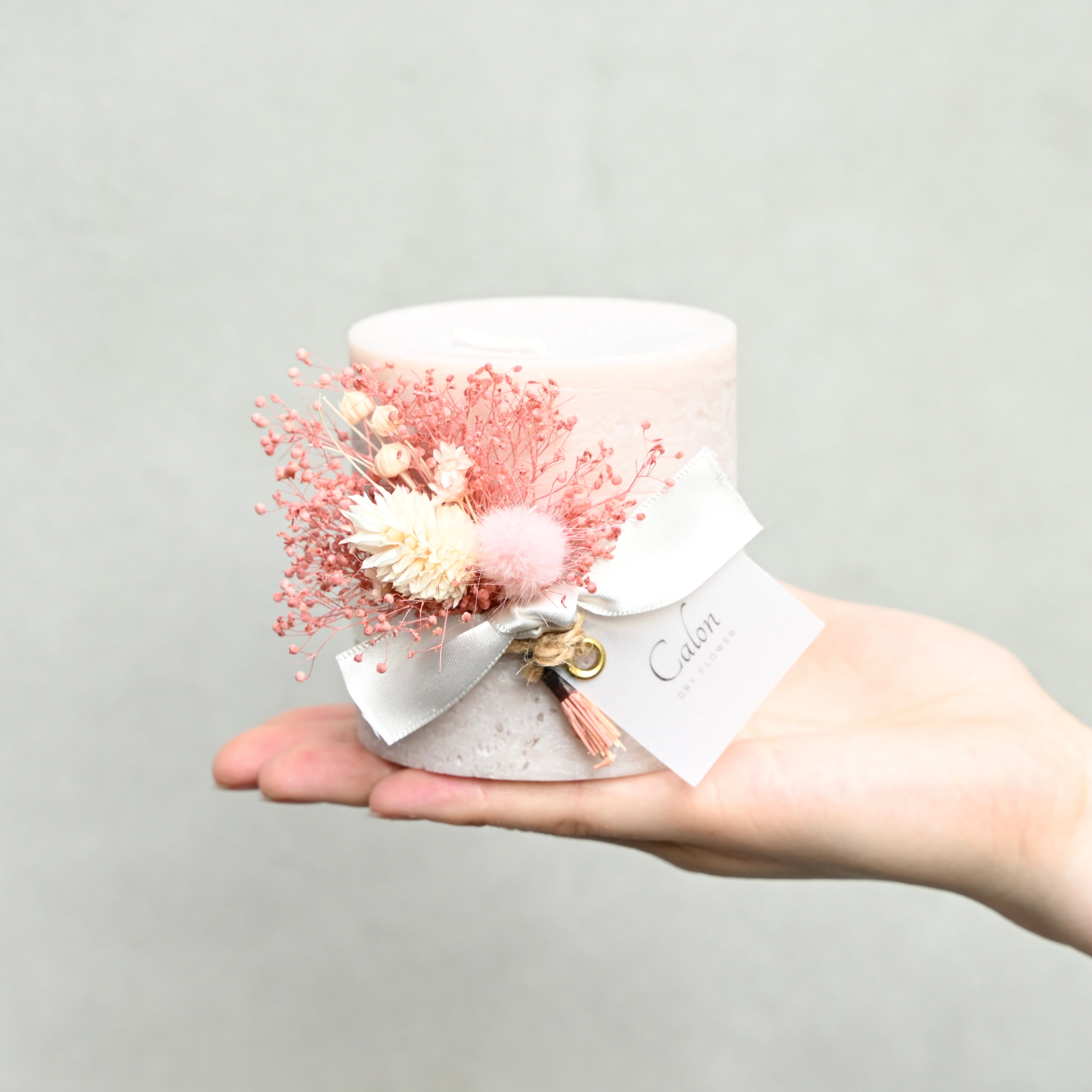 フラワーキャンドル【ピンク】