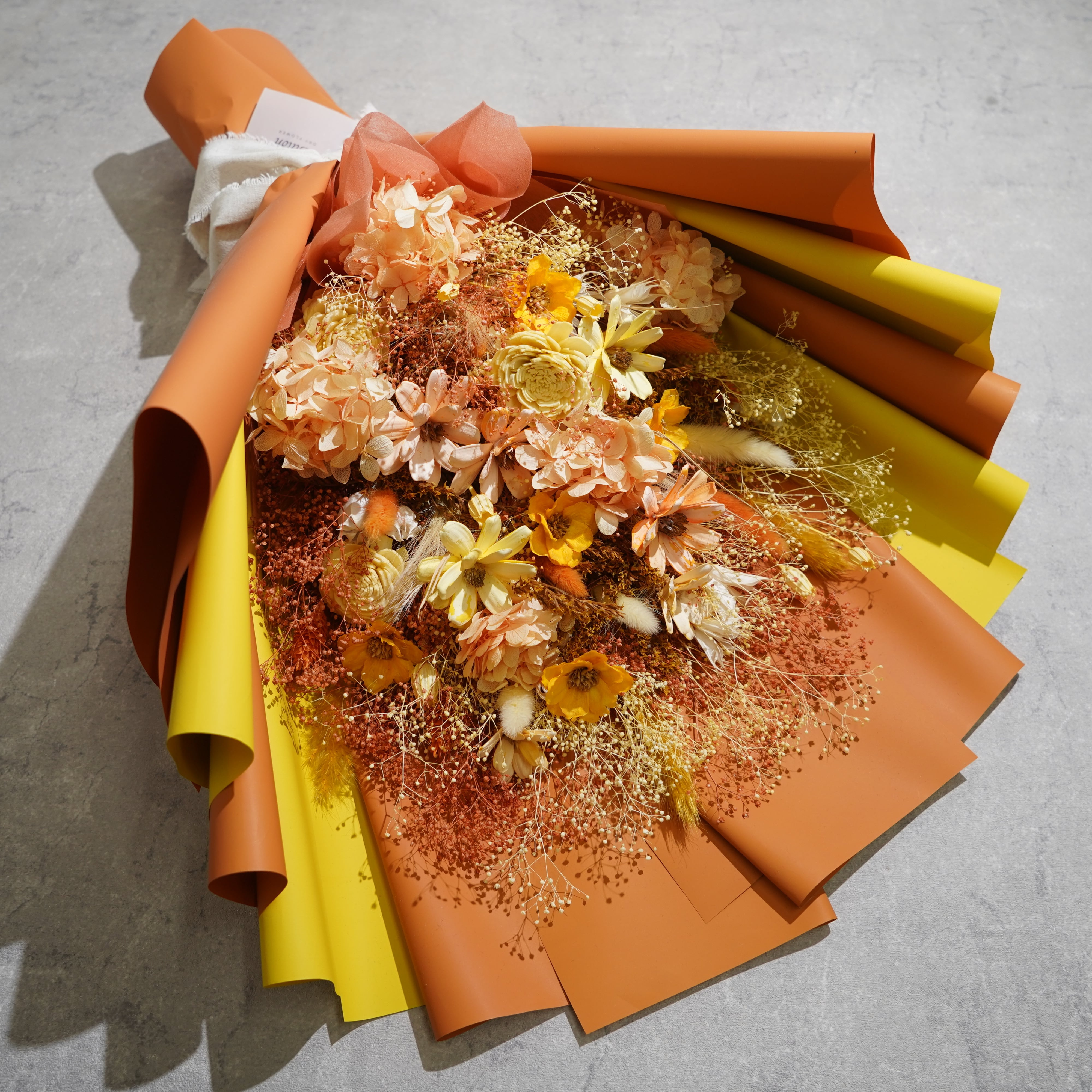 ドライフラワーの花束 LLサイズ オレンジ LL-30≪限定1点≫